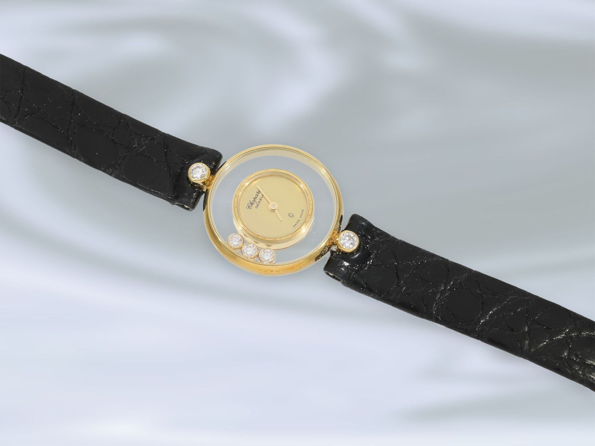 Armbanduhr: luxuriöse vintage Damenuhr, Chopard "Happy Diamonds" Ref. 20/3929, mit OriginalboxCa. - Bild 2 aus 2