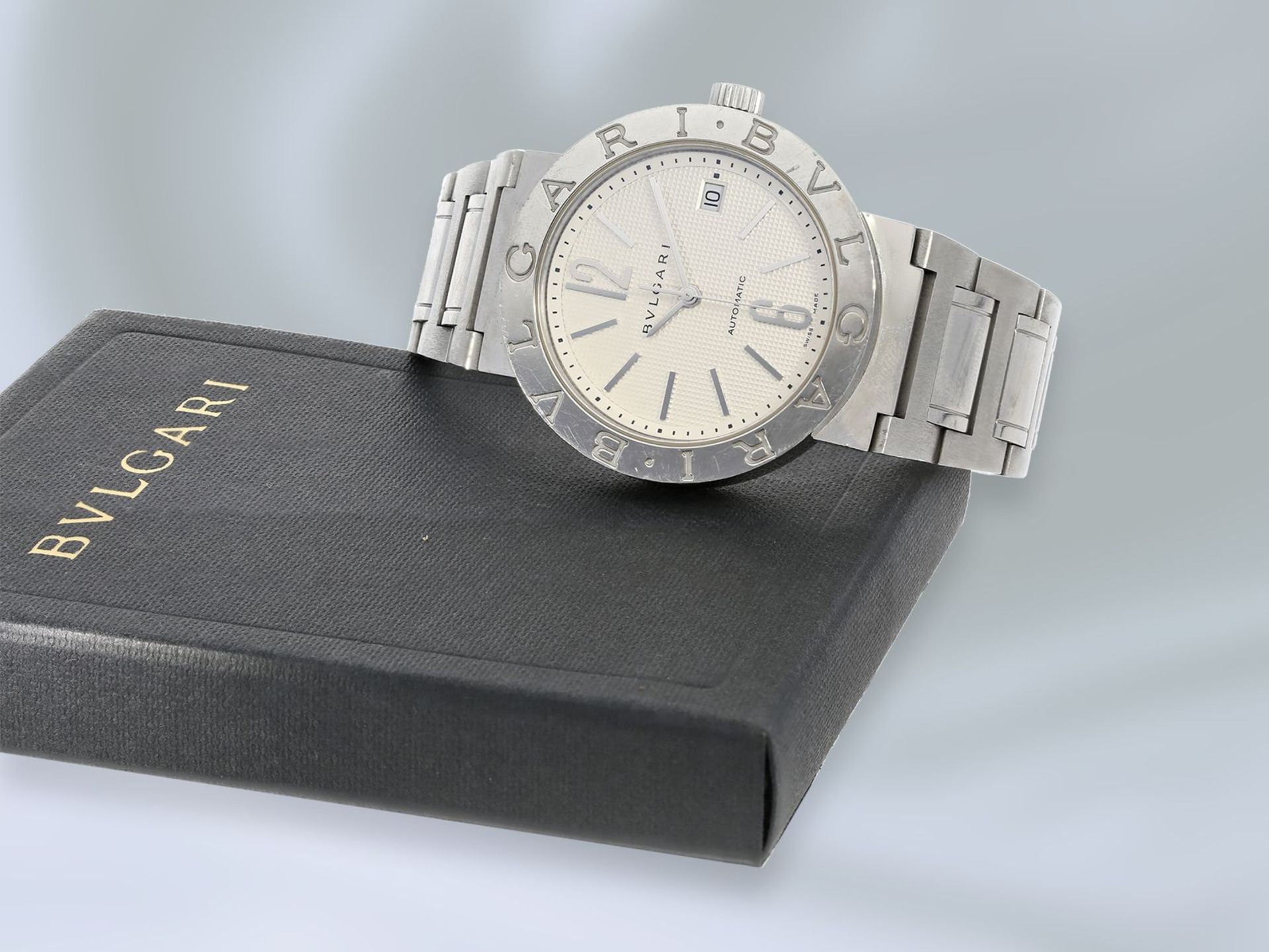 Armbanduhr: große, moderne "Bvlgari Automatic" Herrenuhr/Damenuhr, Ref.BB38SS, ca.2006Ca. 38mm, - Bild 2 aus 4