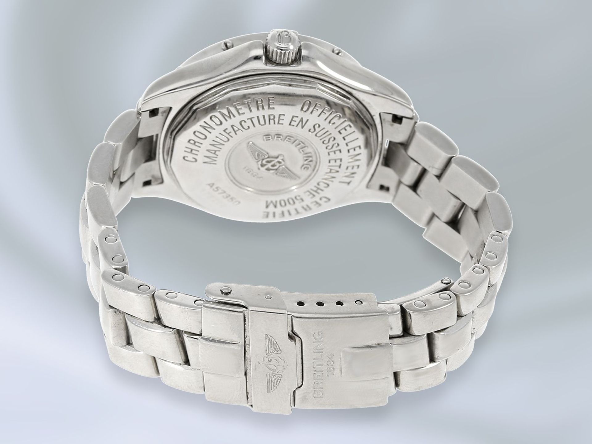 Armbanduhr: luxuriöse, sportliche Damen-Taucheruhr mit originalem Brillantbesatz, Breitling - Image 2 of 2