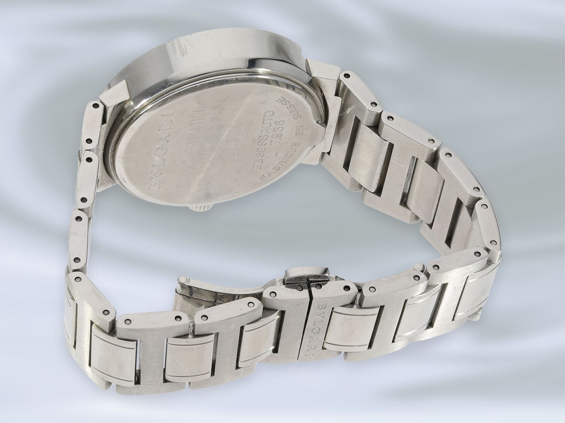 Armbanduhr: große, moderne "Bvlgari Automatic" Herrenuhr/Damenuhr, Ref.BB38SS, ca.2006Ca. 38mm, - Bild 3 aus 4