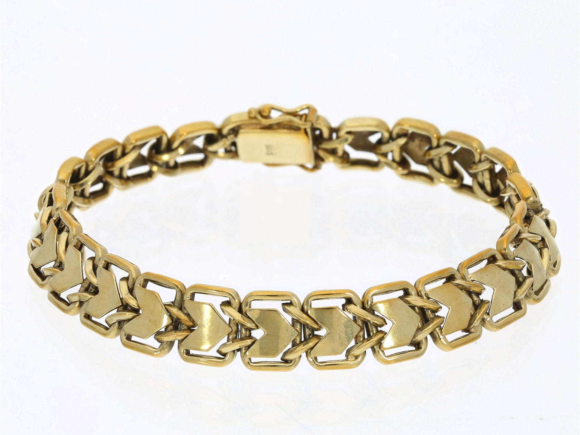 Armband: vintage Goldschmiedearmband mit interessantem DesignCa. 19,5cm lang, ca. 10mm breit, ca.