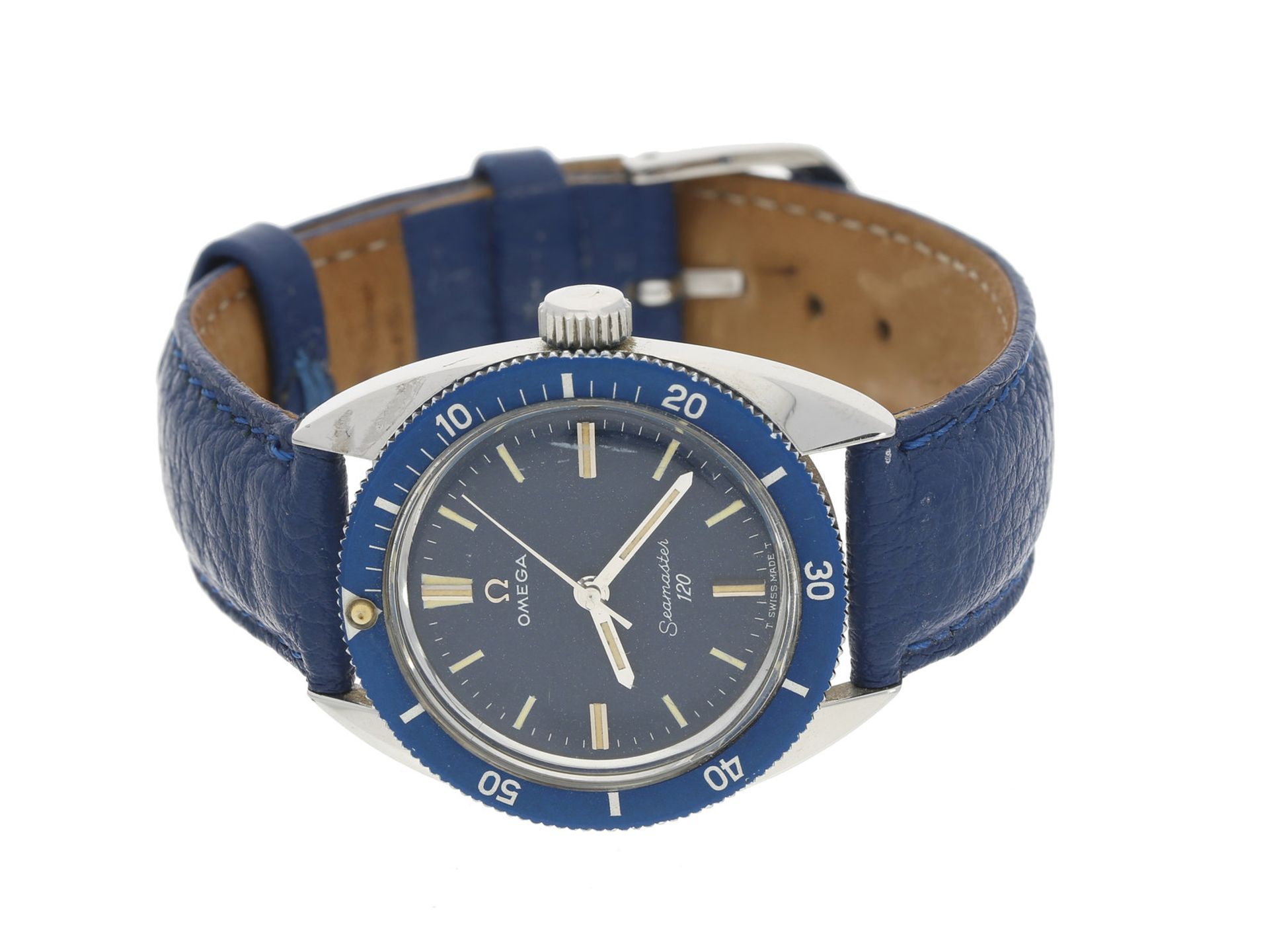 Armbanduhr: sehr seltene vintage Taucheruhr von Omega, Omega " Seamaster 120" - "Blue", Ref.535-007,