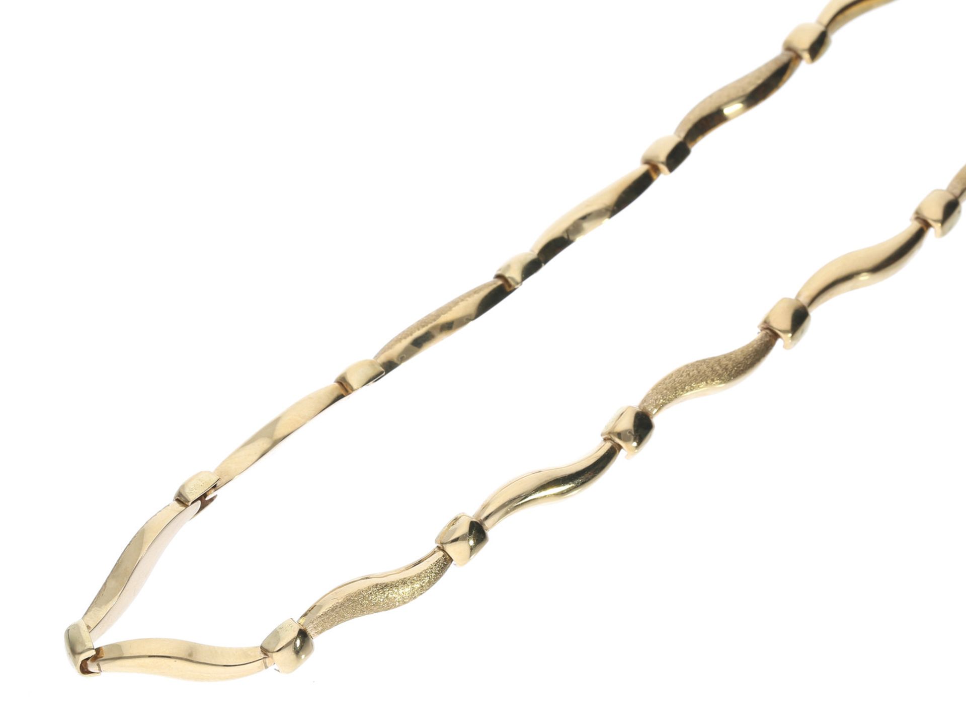 Kette/Collier: attraktives vintage GoldschmiedecollierCa. 43cm lang, ca. 9,3g, 9K Gold, vintage