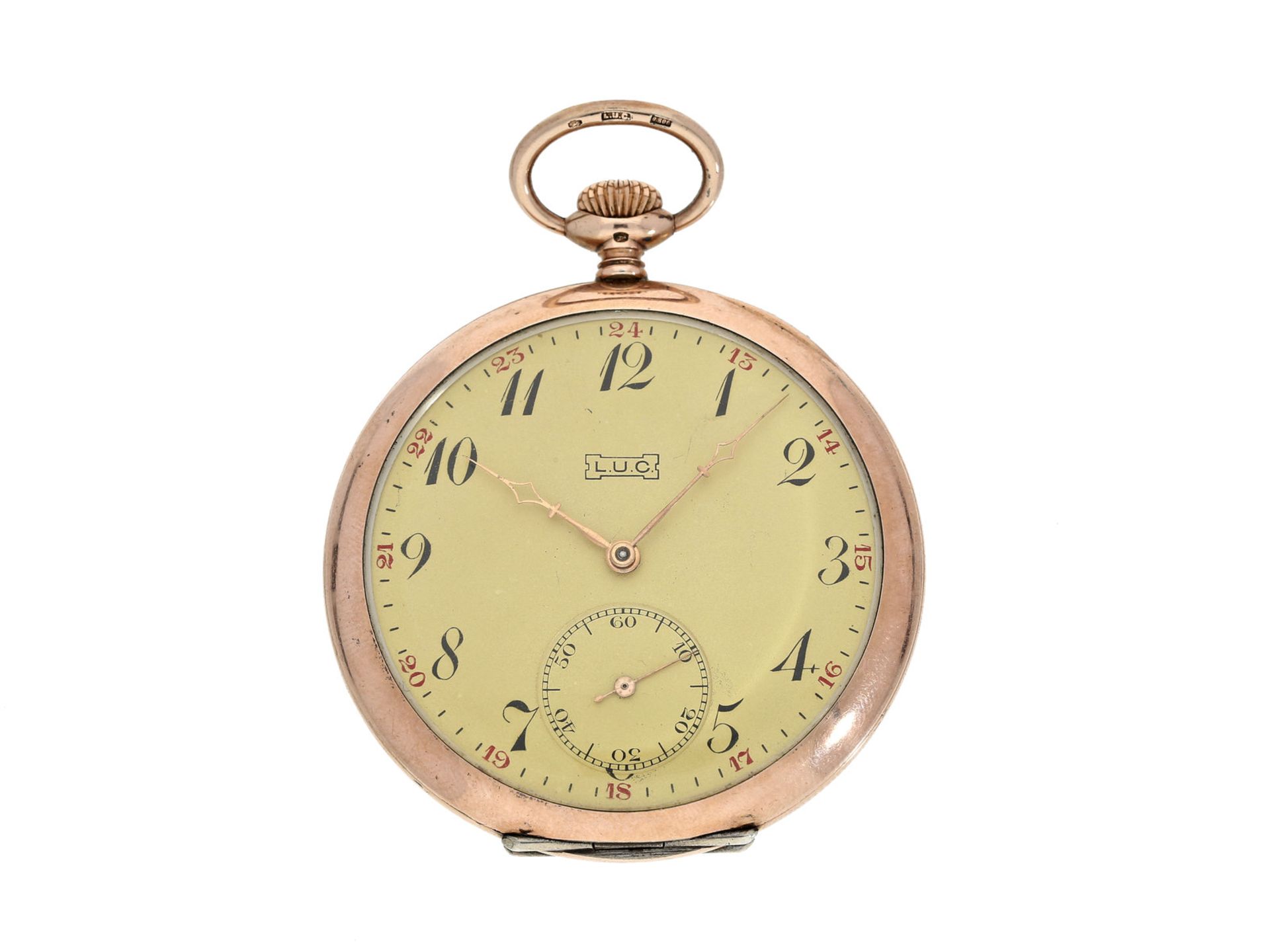 Taschenuhr: besonders schön erhaltene Taschenuhr von Chopard, ca. 1920, kaum benutzter