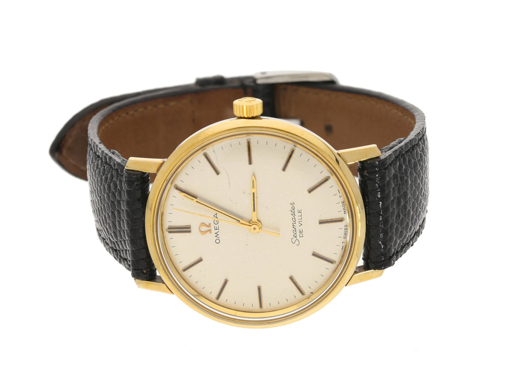 Armbanduhr: vintage Omega Seamaster De Ville, Stahl/Gold, 60er JahreCa. Ø35mm, Edelstahl/Goldmantel,