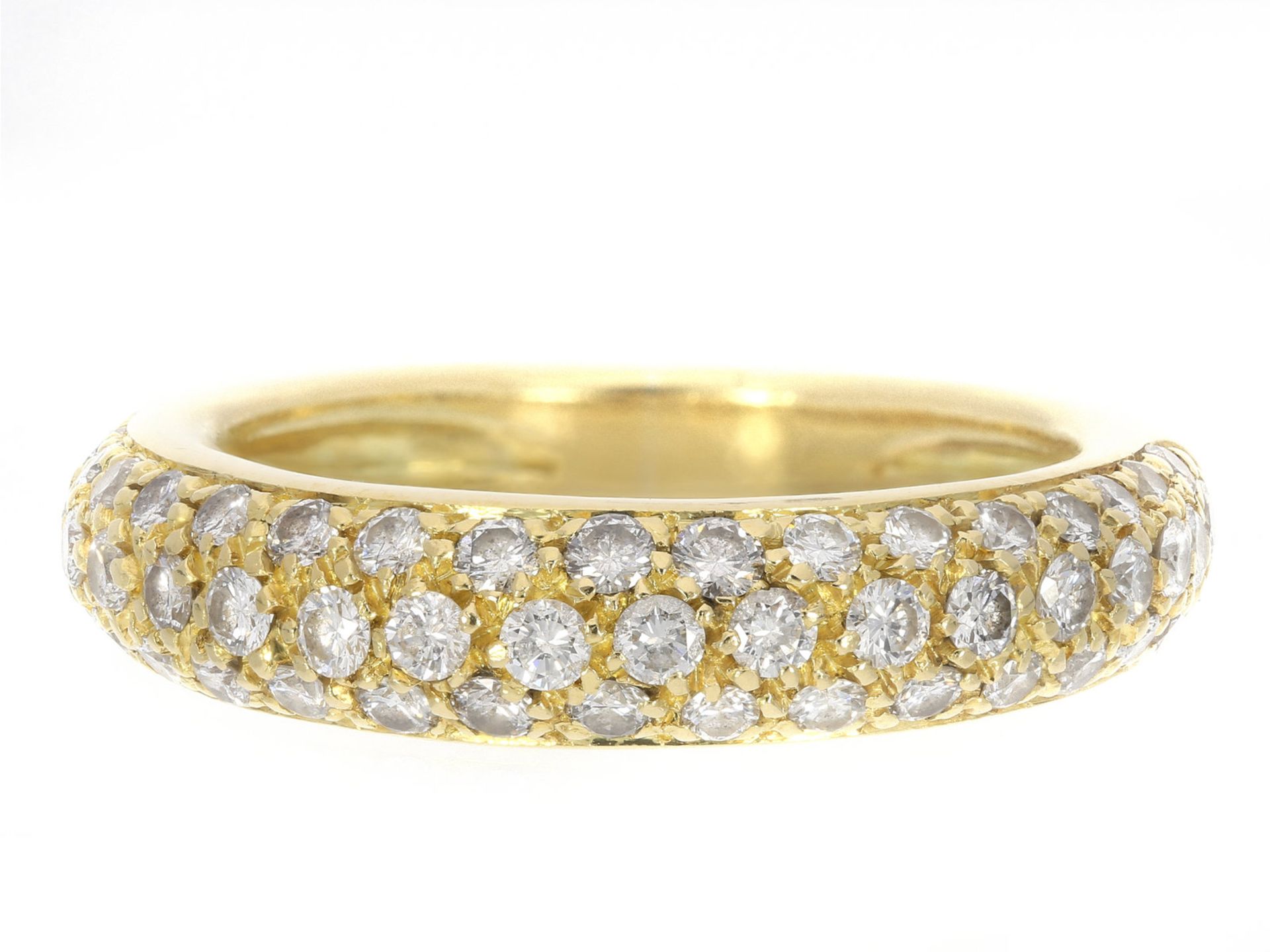 Ring: feiner Brillant-Goldschmiedering, NP ca. 1.000€Ca. Ø15,5mm, RG49, ca. 5,2g, 18K Gold, feine