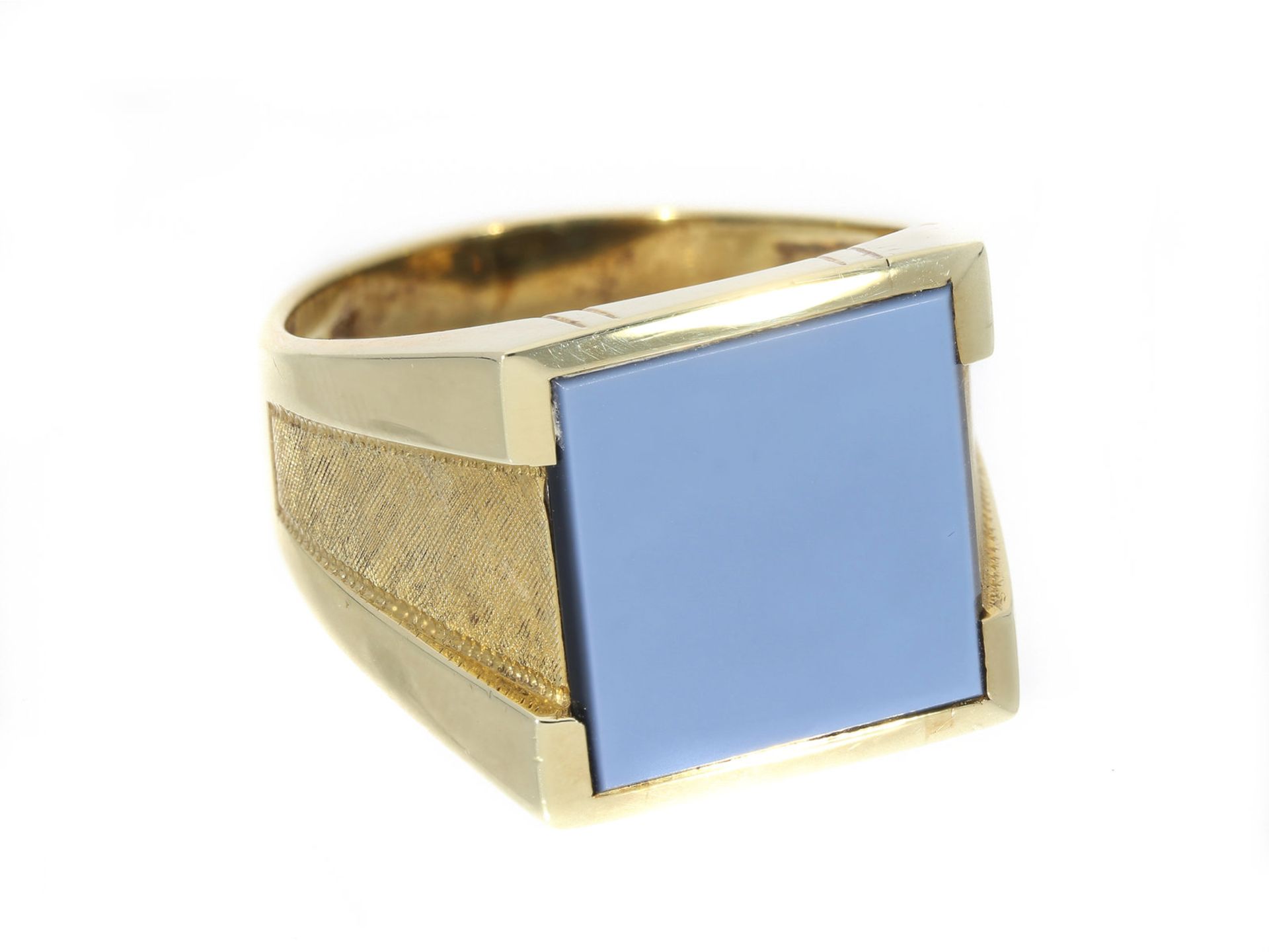 Ring: aussergewöhnlich breiter und sehr dekorativer vintage Herrenring/Siegelring mit