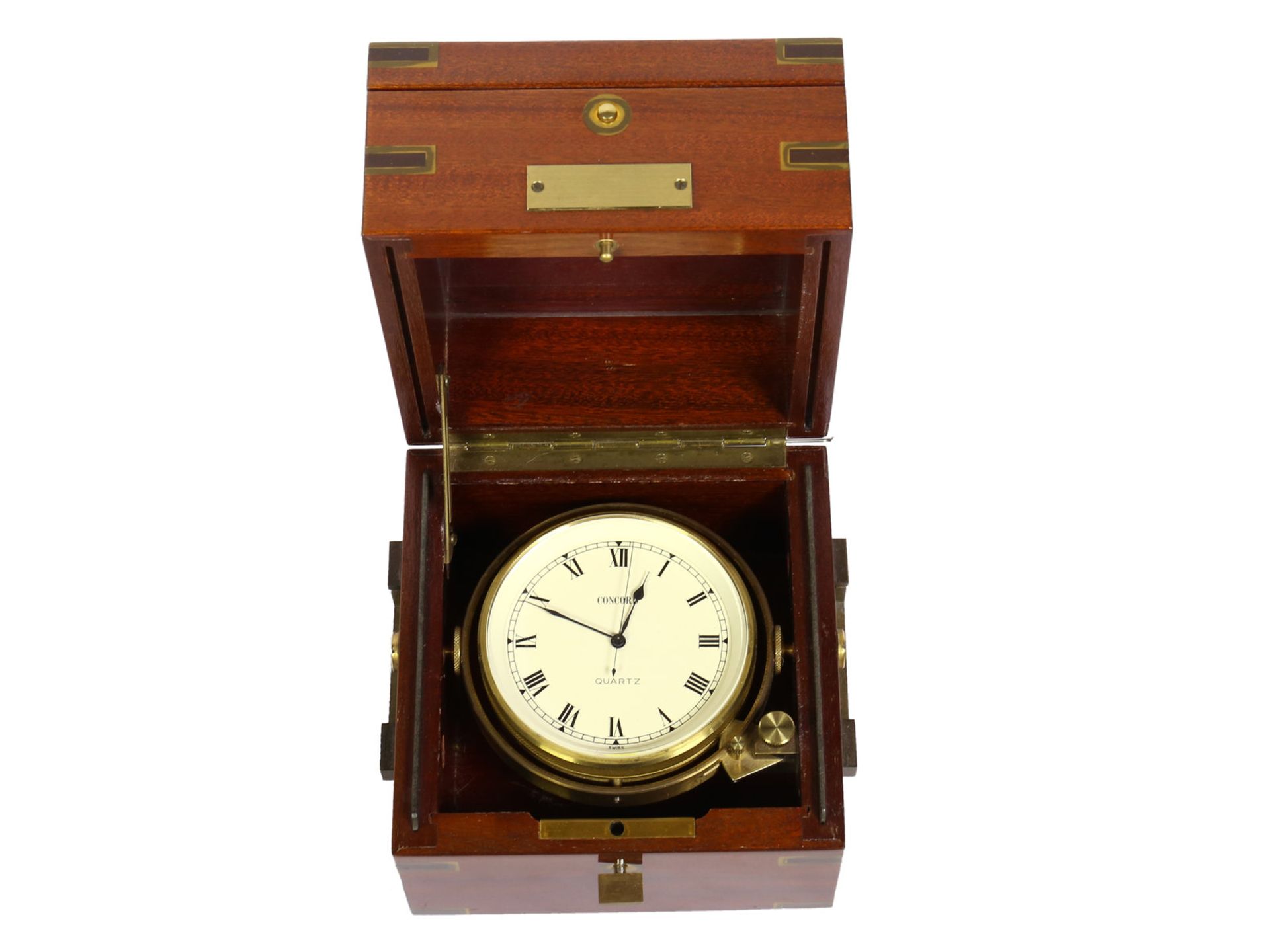 Schiffschronometer: Marine-Chronometer Marke Concord, Schweiz 20.Jh.Ca. 15 × 15 × 13cm,