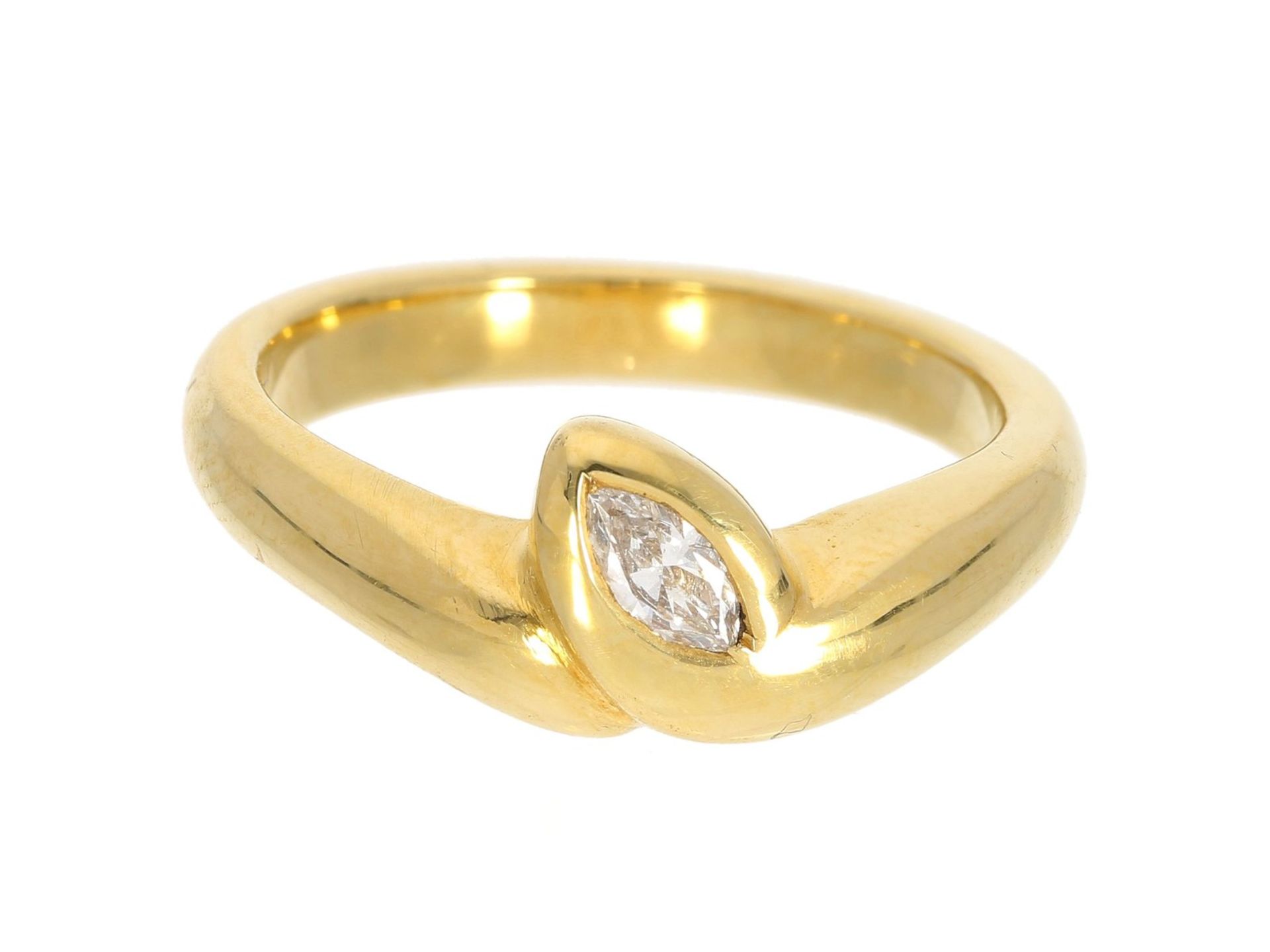 Ring: massiv gearbeiteter Diamant-Schlangenring, hochwertige Handarbeit, 18K Gold, ehemaliger