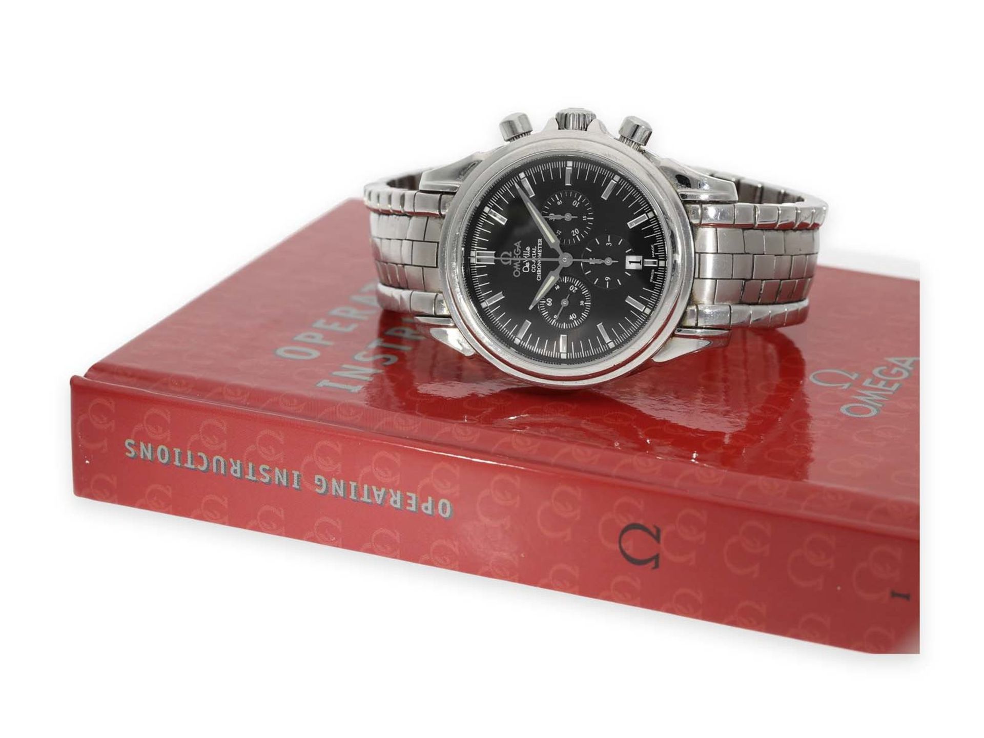 Armbanduhr: sportlicher Omega Automatik-Chronograph, Co-Axial Chronometer Referenz 48415031, - Bild 5 aus 5