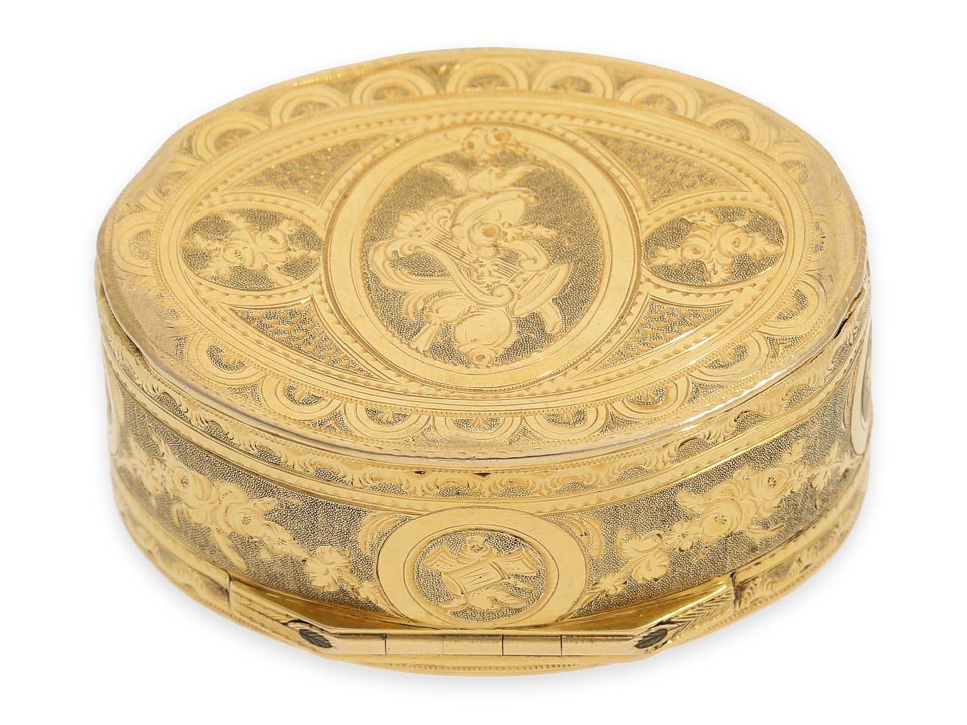 Schnupftabakdose: museale, exquisite Gold/Emaille-Schnupftabakdose, 20K Gold, Punze "MC mit - Bild 11 aus 11