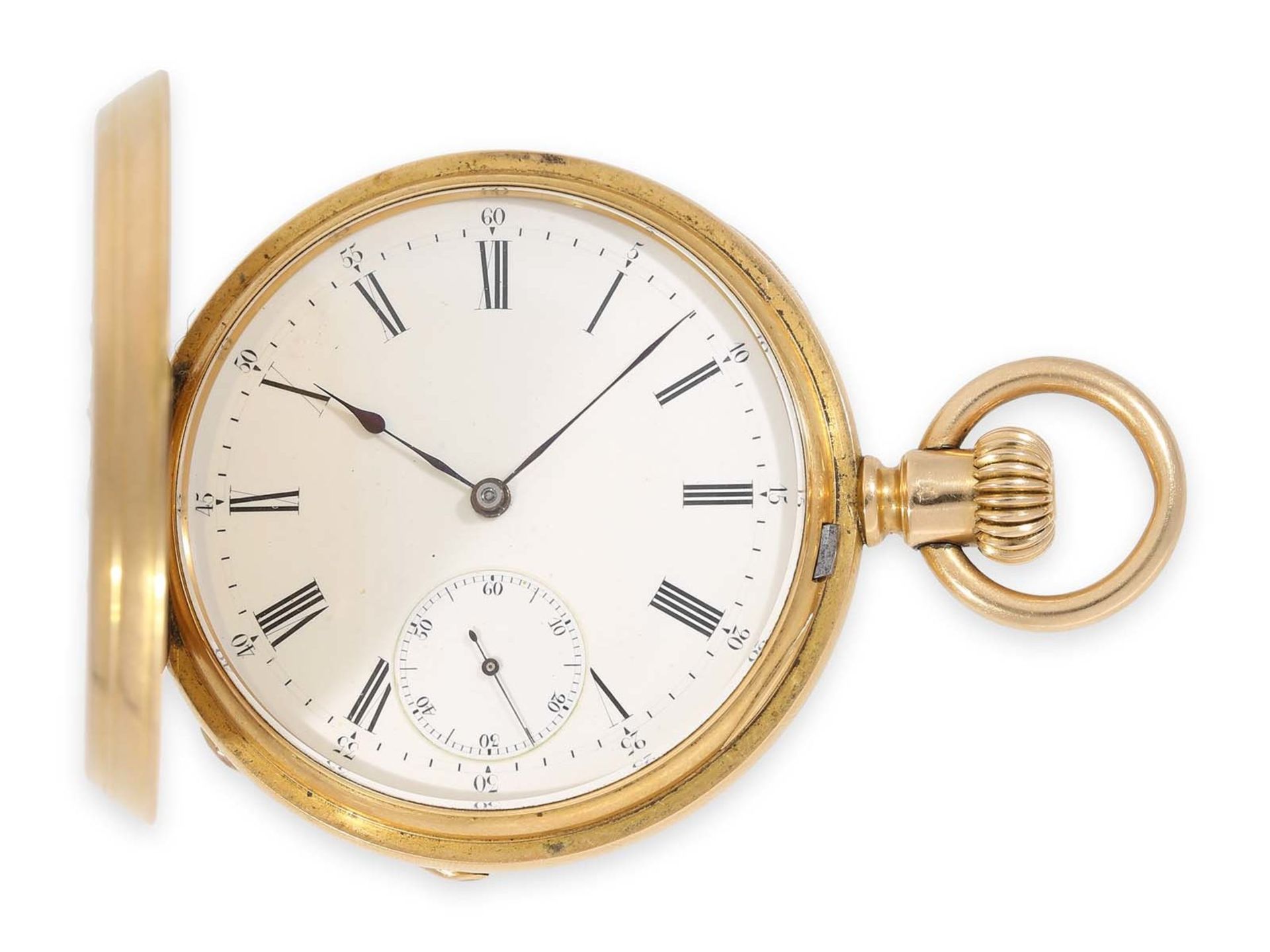 Taschenuhr: frühe Patek Philippe Goldsavonnette, Ankerchronometer No. 45207, ca.1870Ca. Ø50mm, ca.