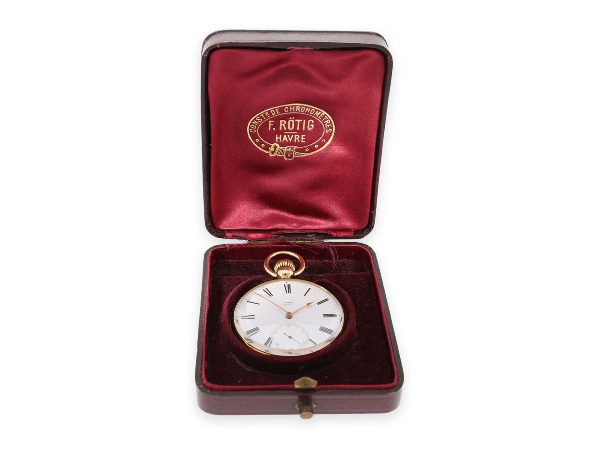 Taschenuhr: exquisites französisches Ankerchronometer in Spitzenqualität, vermutlich - Bild 8 aus 8