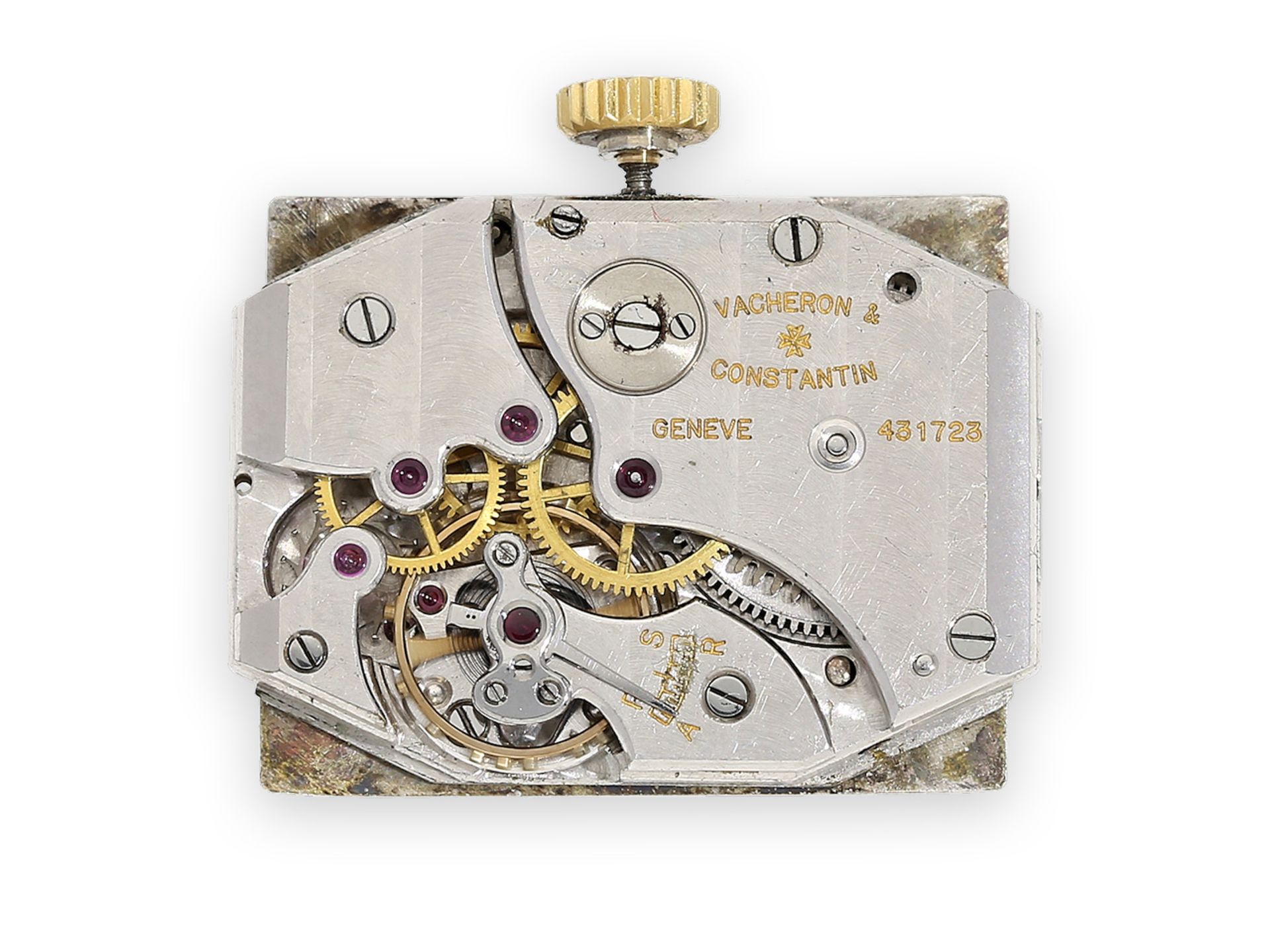 Armbanduhr: frühe Vacheron & Constantin Herrenuhr mit seltener Gehäuseform, Genf 1943Ca. 21 × - Bild 2 aus 3