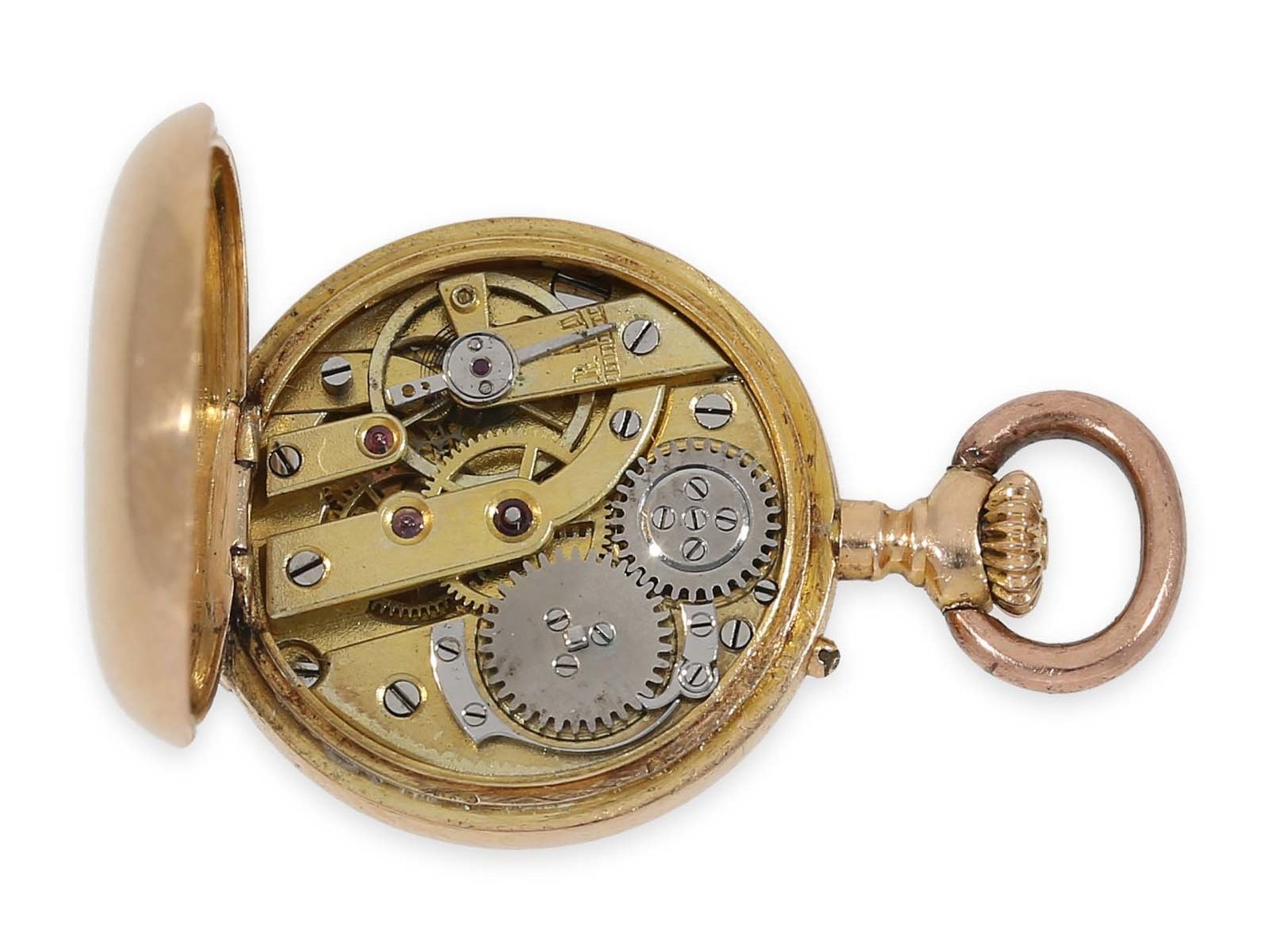 Taschenuhr/Anhängeuhr: Rarität, eine der kleinsten Louis XV Präzisionstaschenuhren der Welt, Auguste - Bild 4 aus 6