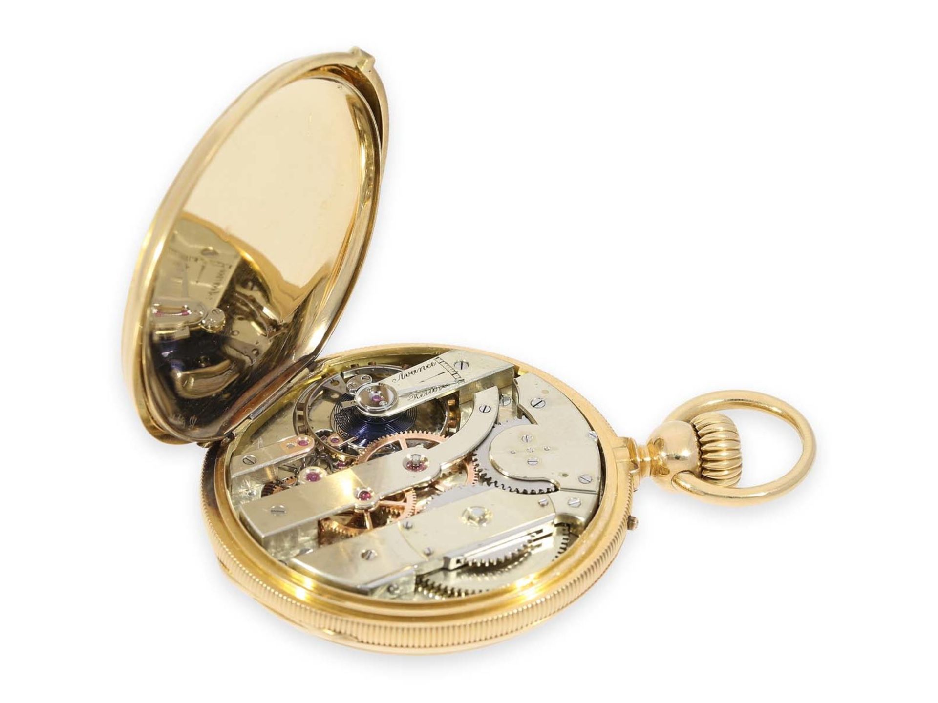 Taschenuhr: exquisites französisches Ankerchronometer in Spitzenqualität, vermutlich - Bild 5 aus 8