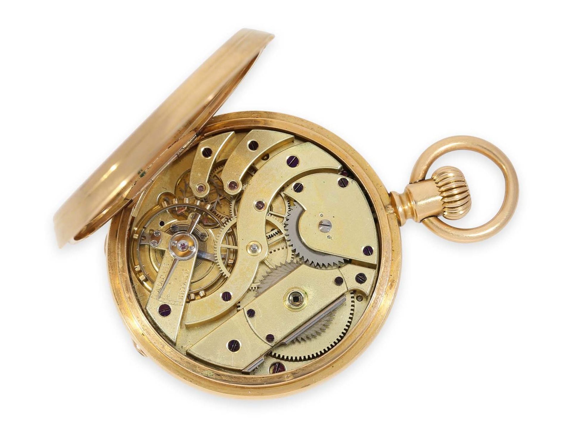 Taschenuhr: frühe Patek Philippe Goldsavonnette, Ankerchronometer No. 45207, ca.1870Ca. Ø50mm, ca. - Bild 4 aus 8