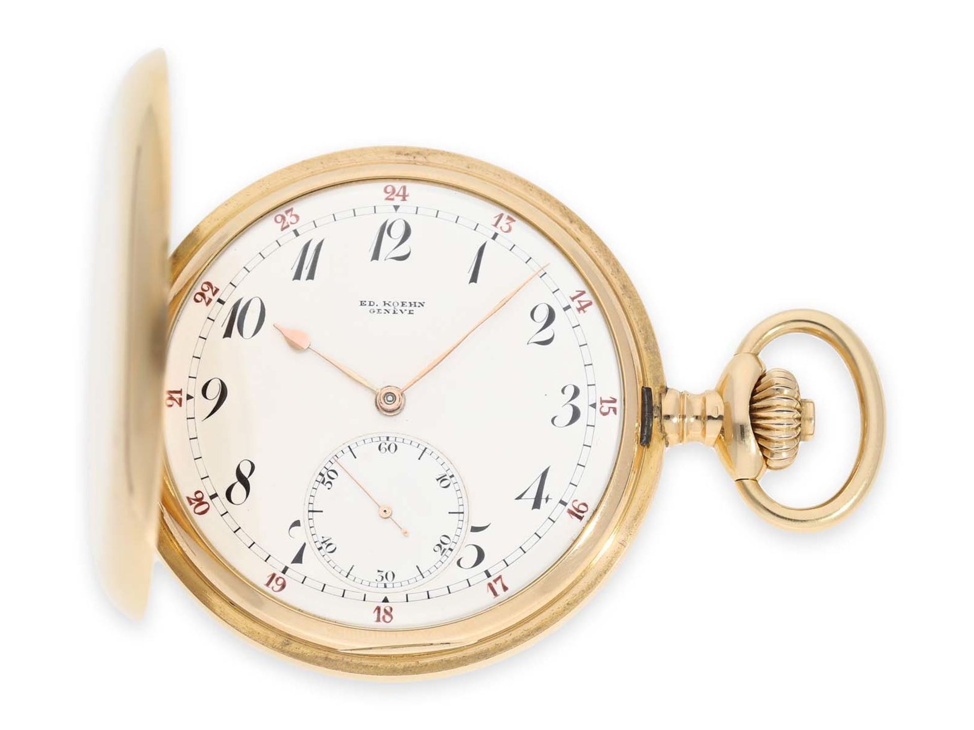 Taschenuhr: sehr schweres Genfer Ankerchronometer besonderer Qualität, "Chronometre Du Bois" Rio