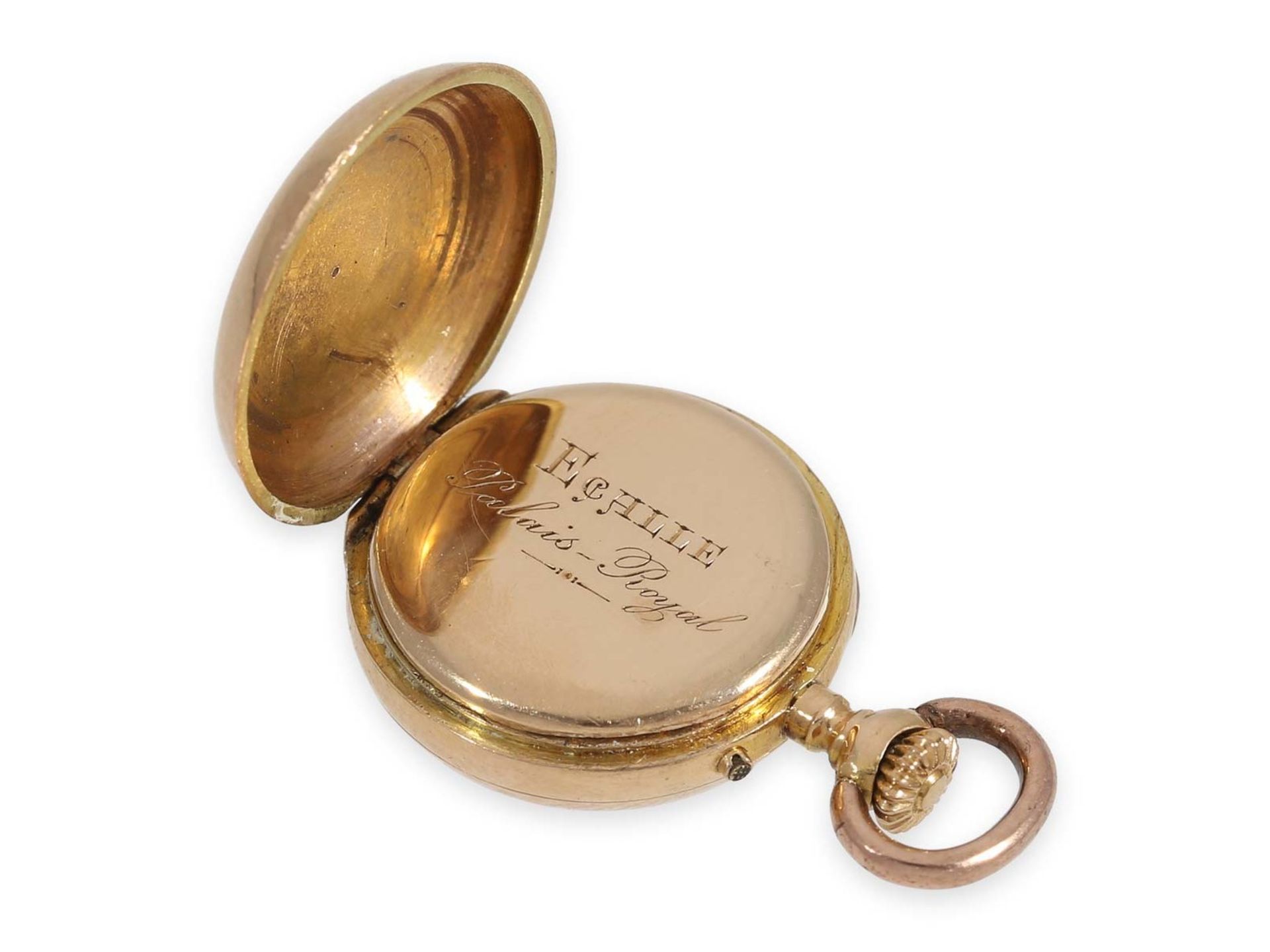 Taschenuhr/Anhängeuhr: Rarität, eine der kleinsten Louis XV Präzisionstaschenuhren der Welt, Auguste - Bild 6 aus 6