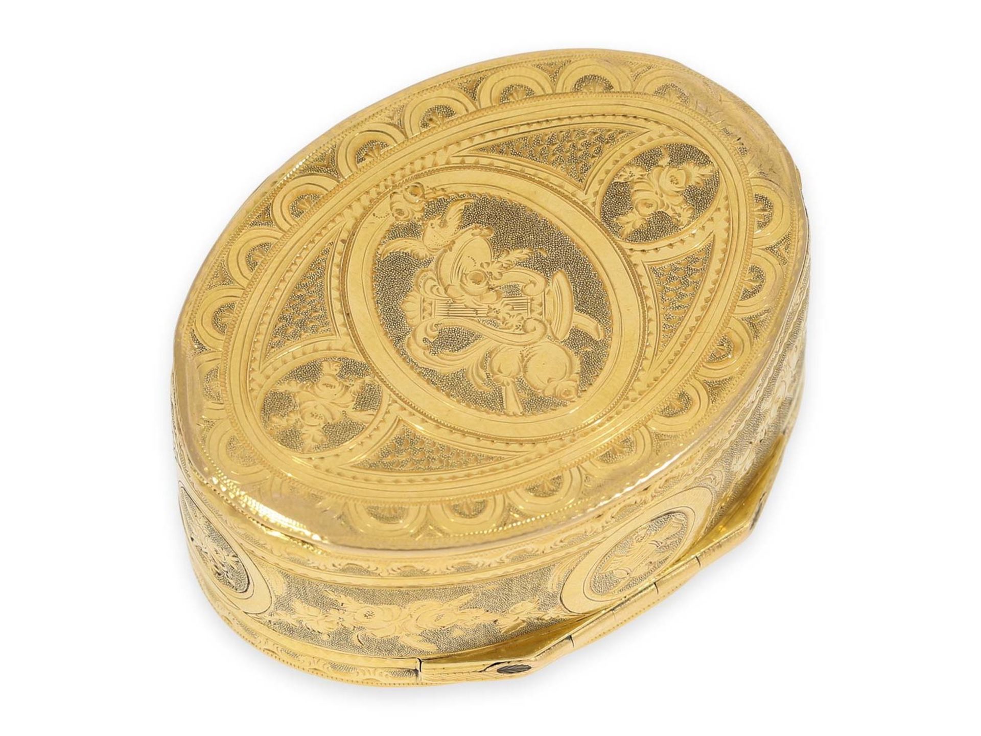 Schnupftabakdose: museale, exquisite Gold/Emaille-Schnupftabakdose, 20K Gold, Punze "MC mit - Bild 5 aus 11