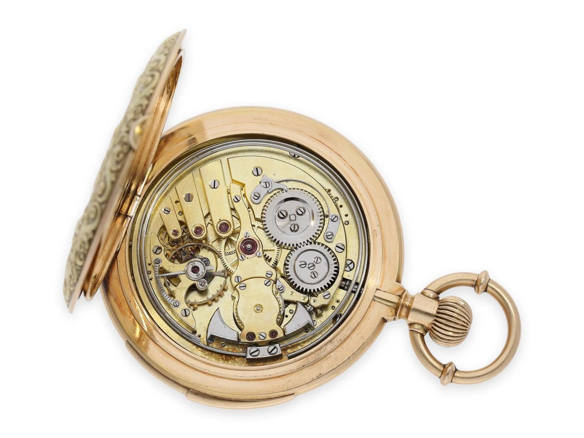 Taschenuhr: einzigartige, äußerst seltene Repetieruhr mit Renaissancegehäuse, vermutlich Froment- - Bild 2 aus 5