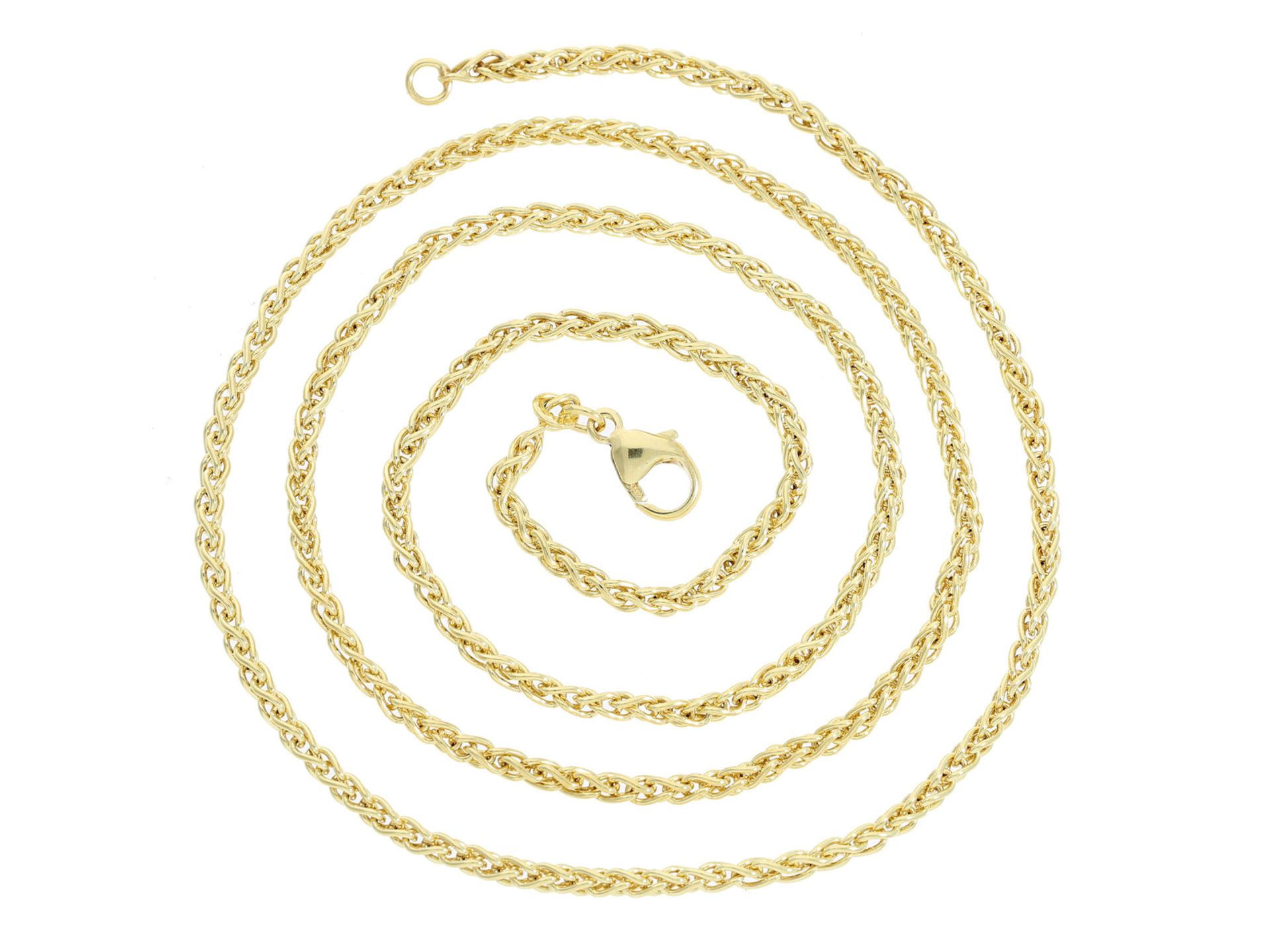 Kette/Collier: neuwertige, lange GoldketteCa. 60cm lang, ca. 12,1g, 8K Gelbgold, ca. 2,5mm stark,