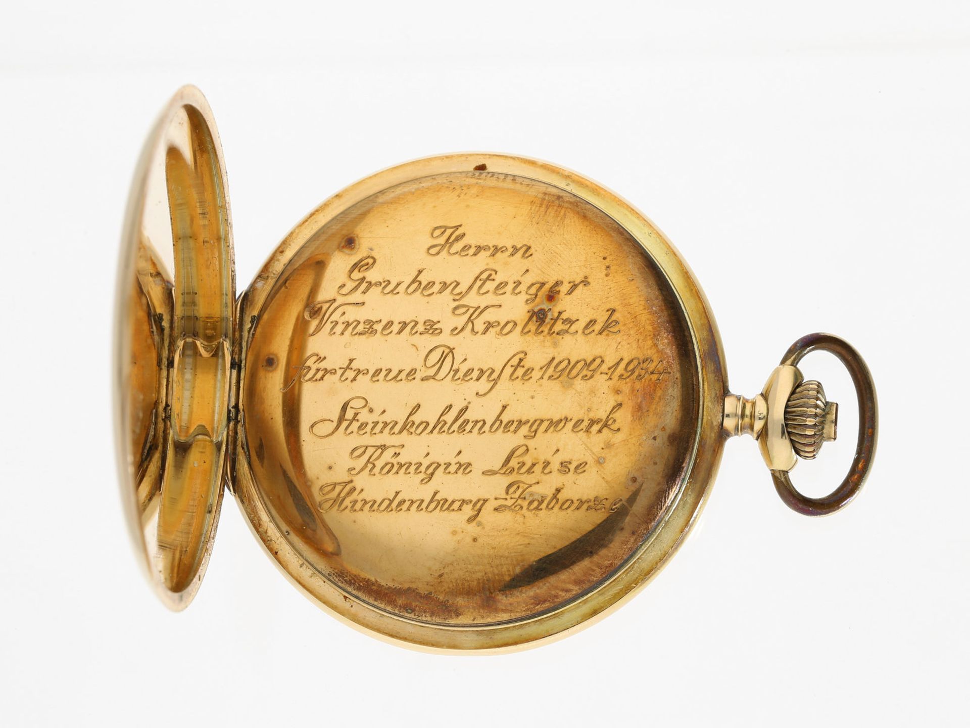 Taschenuhr: hochwertige Goldsavonnette in Chronometerqualität, 30er Jahre, Chronometre Henry Moser - Bild 2 aus 4
