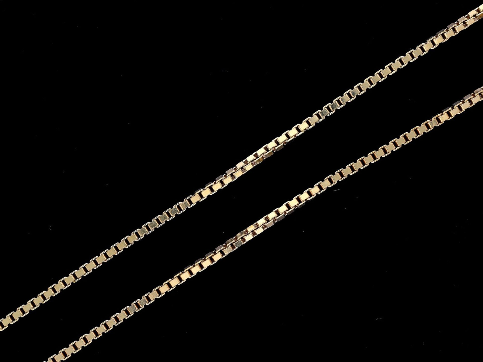 Kette/Collier: lange Goldkette im Venezianer-Muster, neuwertig und ungetragenCa. 57cm lang, ca. 19,