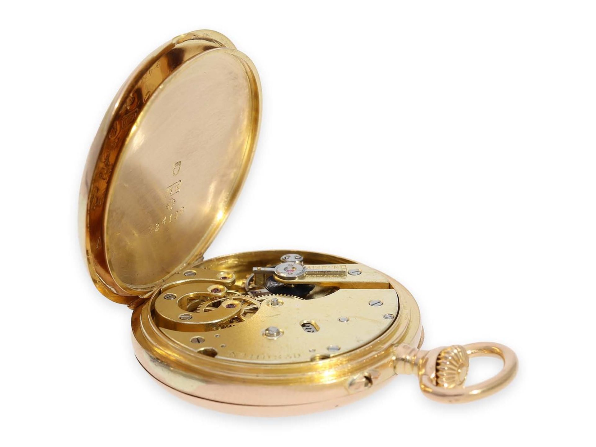 Pocket watch: pink gold Patek Philippe lady's watch with very rare calibre, Geneva around 1895Ca. - Bild 3 aus 6