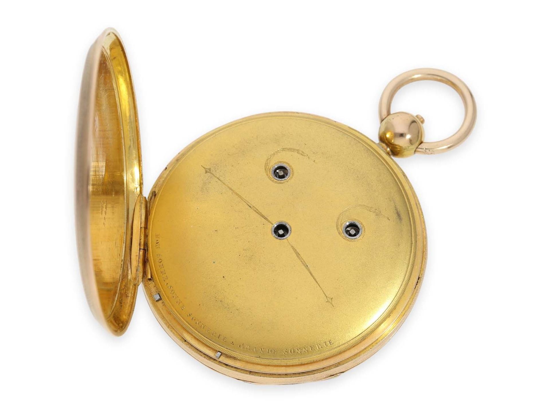 Pocket watch: highly complicated Lepine with Grande Sonnerie, Petite Sonnerie and Repeater, - Bild 3 aus 5