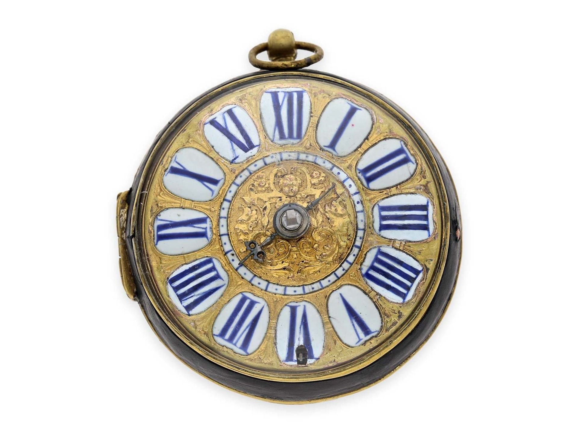 Pocket watch: early single-handed Louis XIV Oignon with central winding, Gaudron Paris, Royal