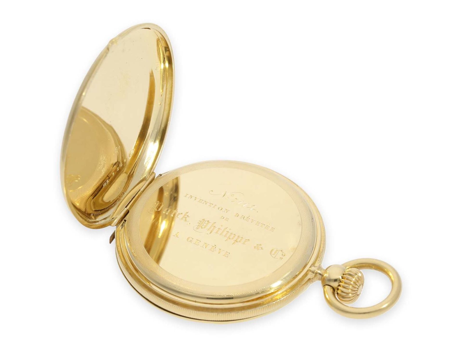 Pocket watch: historically interesting Patek Philippe pocket watch No. 7114, one of the earliest - Bild 8 aus 9