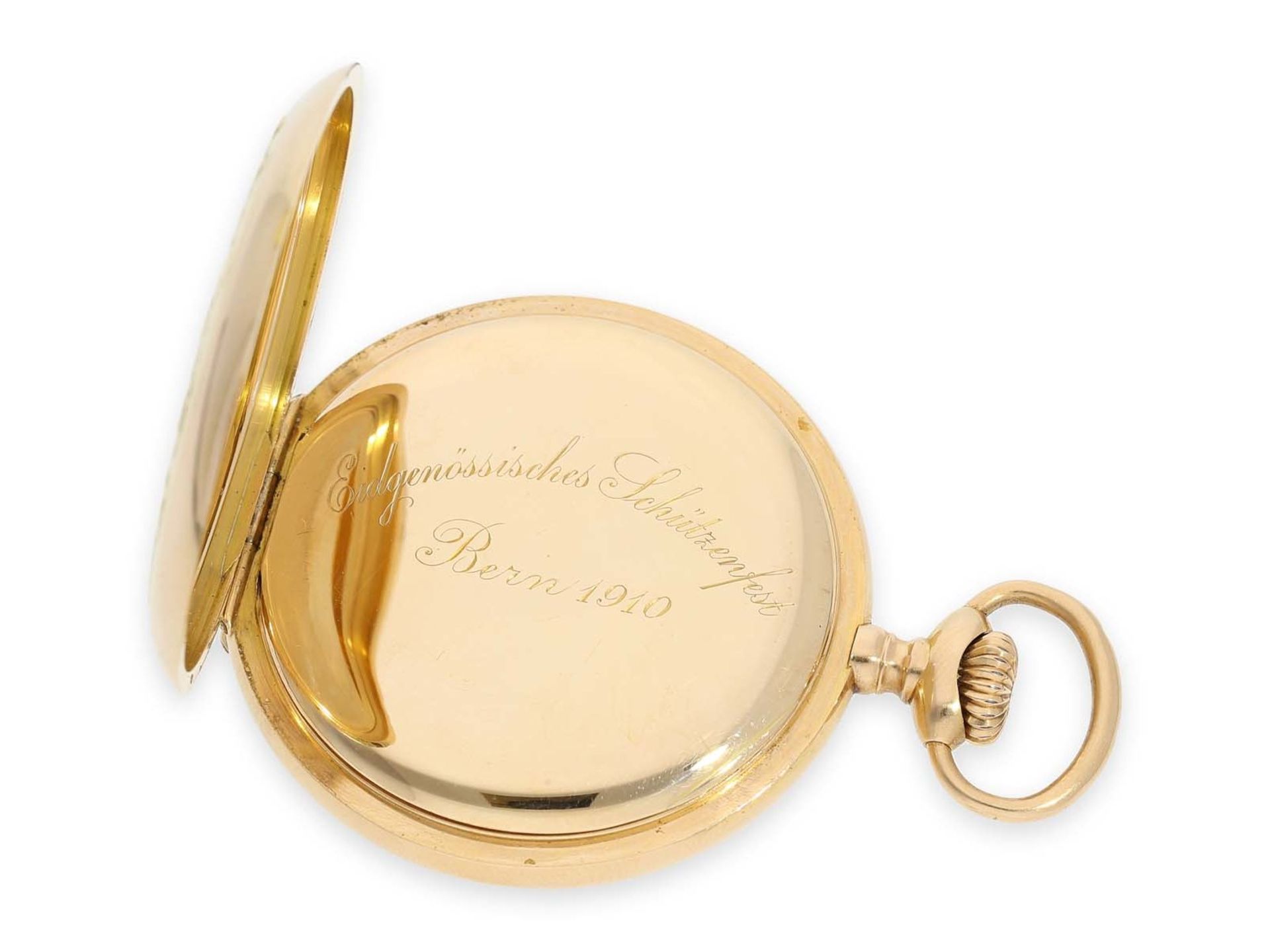 Pocket watch: extremely rare Omega gold marksman watch, limited observatory chronometer, - Bild 4 aus 6