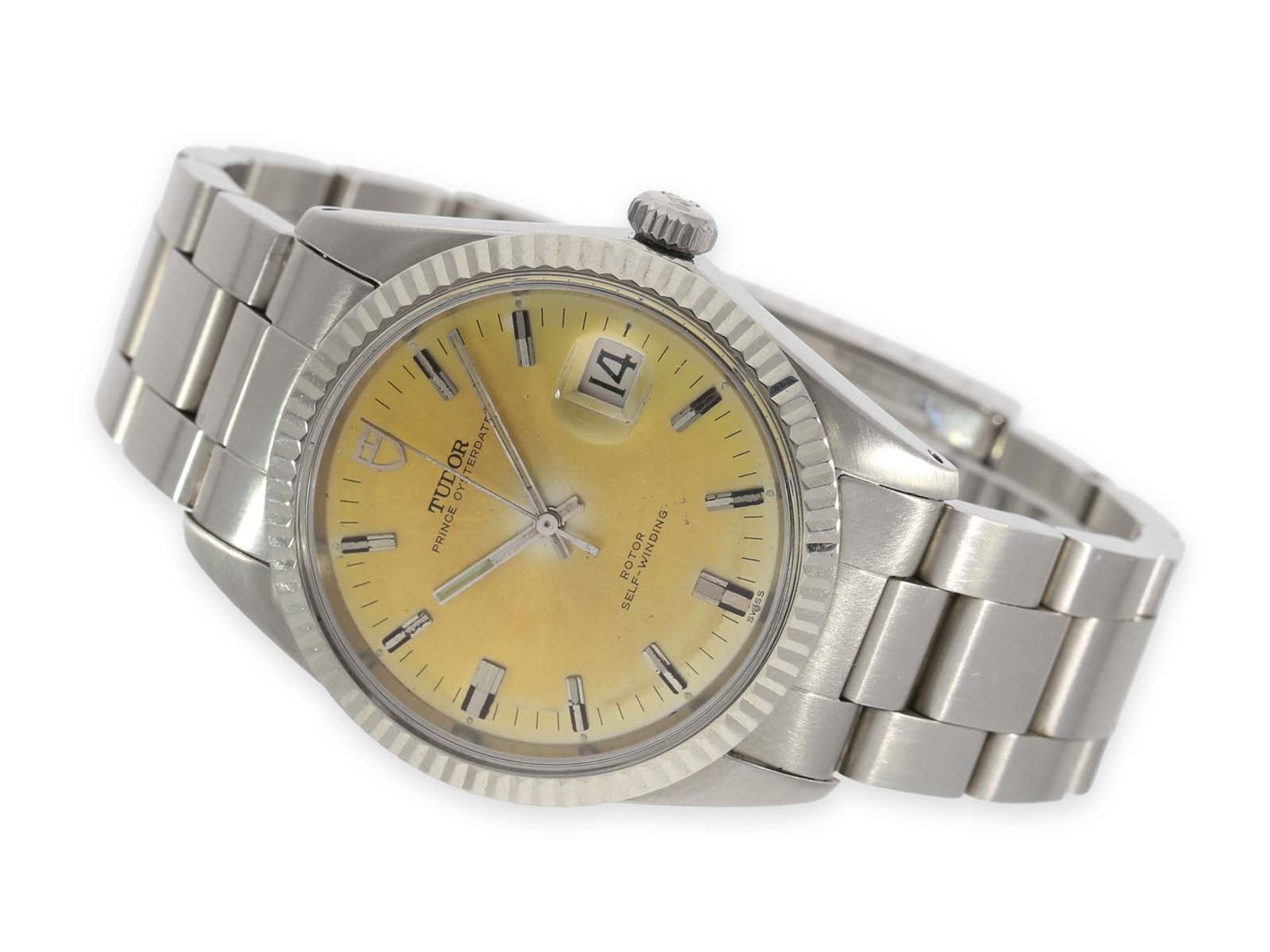 Wristwatch: large Tudor Prince Oysterdate, stainless steel, reference 7024, vintage, ca. 1971Ca.