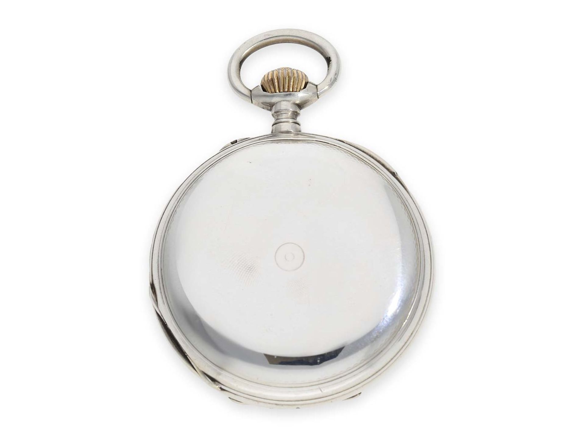 Pocket watch: silver hunting case watch with enamelled Tsar's eagle, present watch of the Russian - Bild 7 aus 7