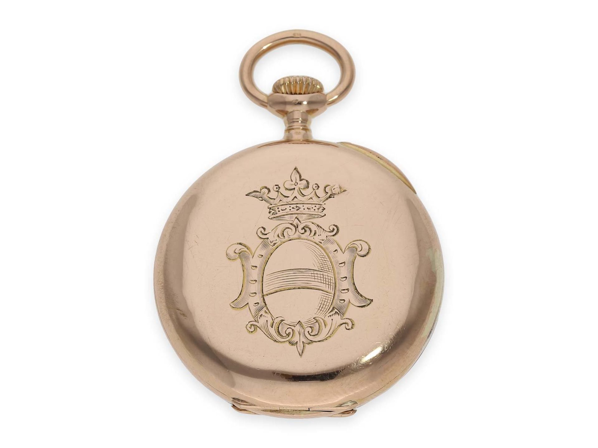 Pocket watch: pink gold Patek Philippe lady's watch with very rare calibre, Geneva around 1895Ca. - Bild 6 aus 6