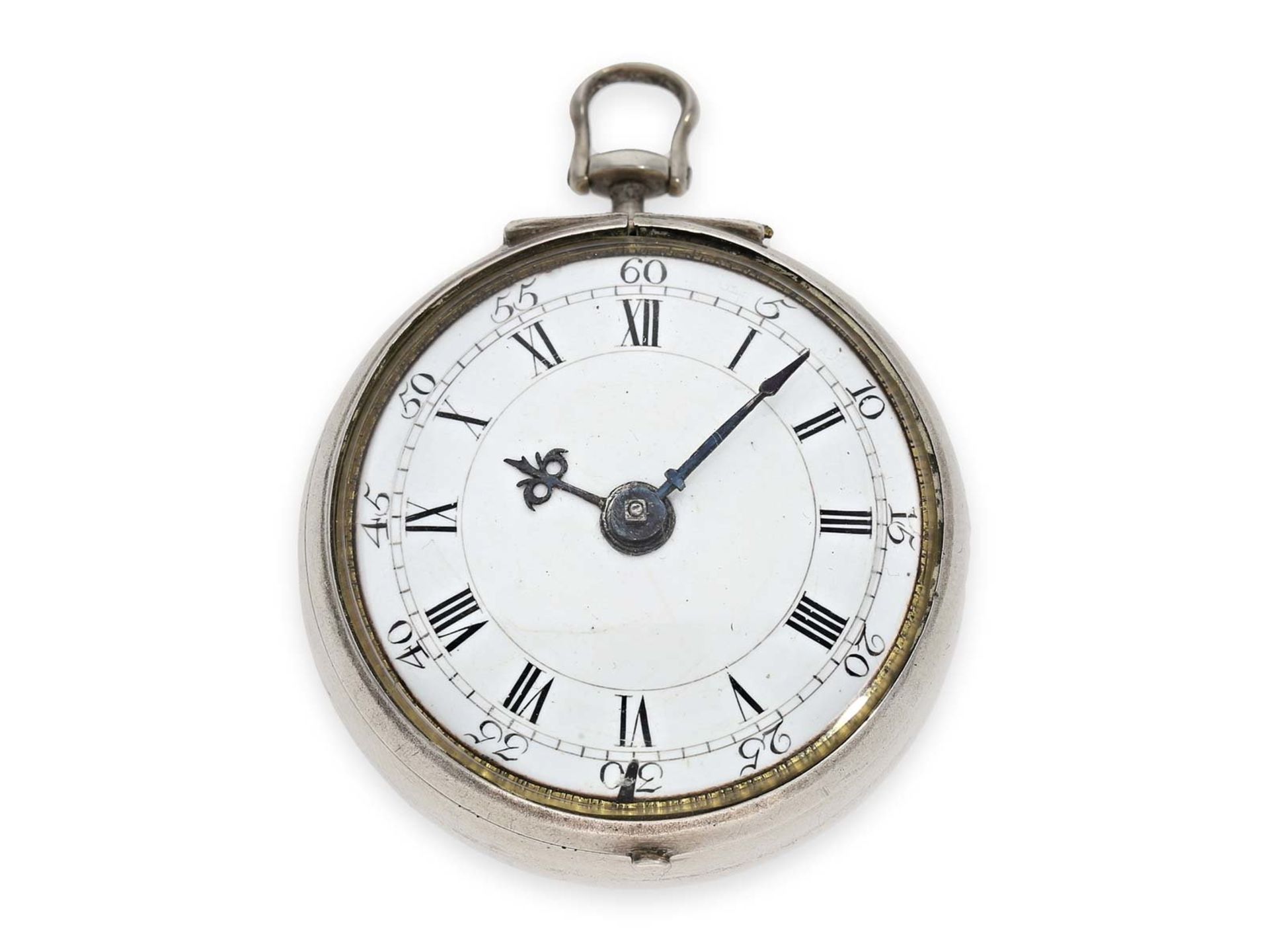 Pocket watch: early London pair case verge watch with rare signature, G. Graham London No. 2013, - Bild 2 aus 7