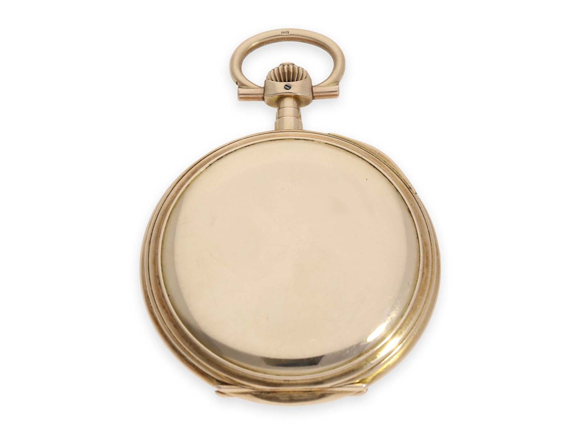 Pocket watch: exceptionally large, very fine Glashütte gold hunting case watch, Deutsche - Bild 7 aus 8