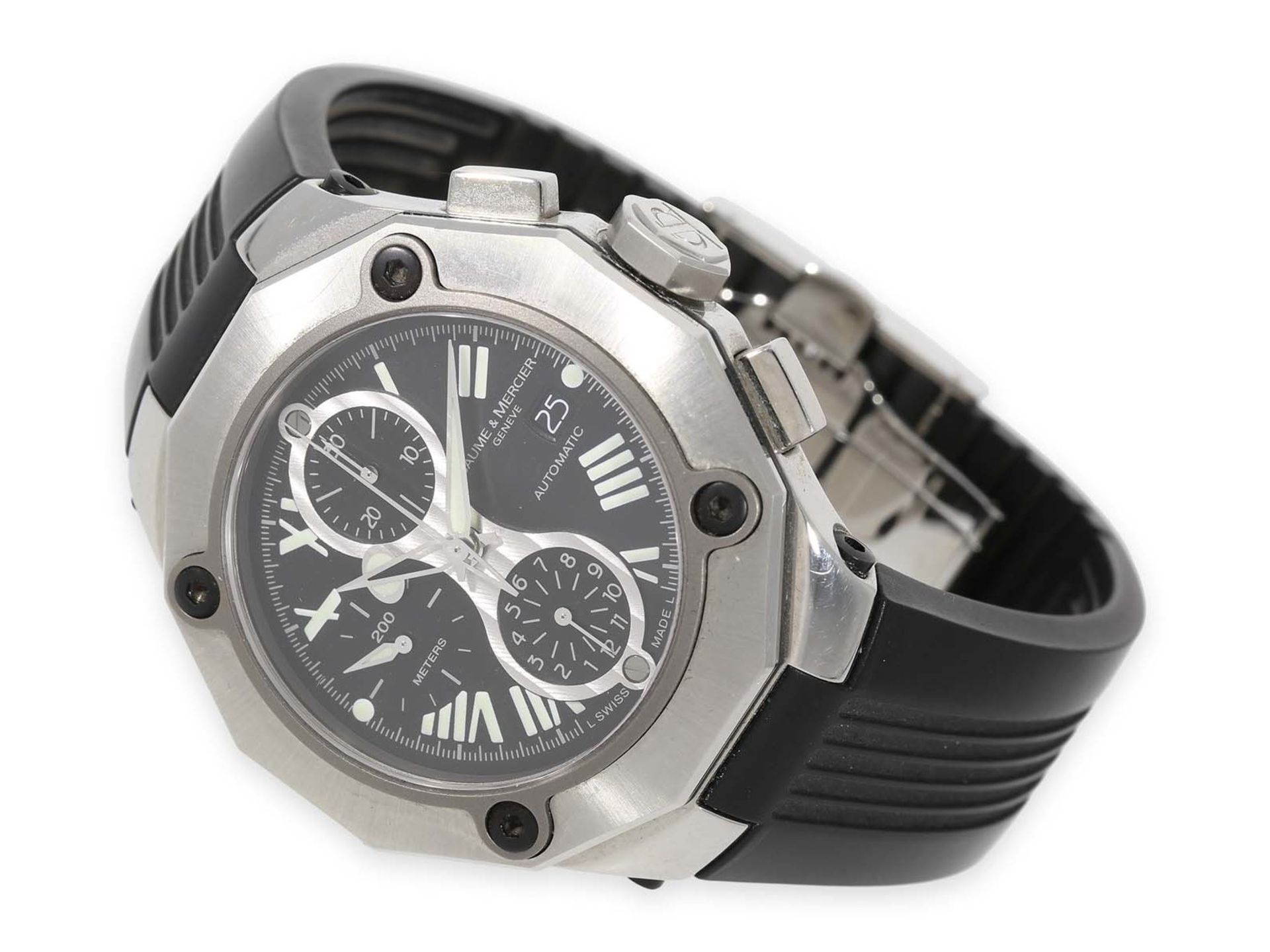 Wristwatch: extravagant high-quality and very sportive diver's chronograph, "Riviera" by Baume &