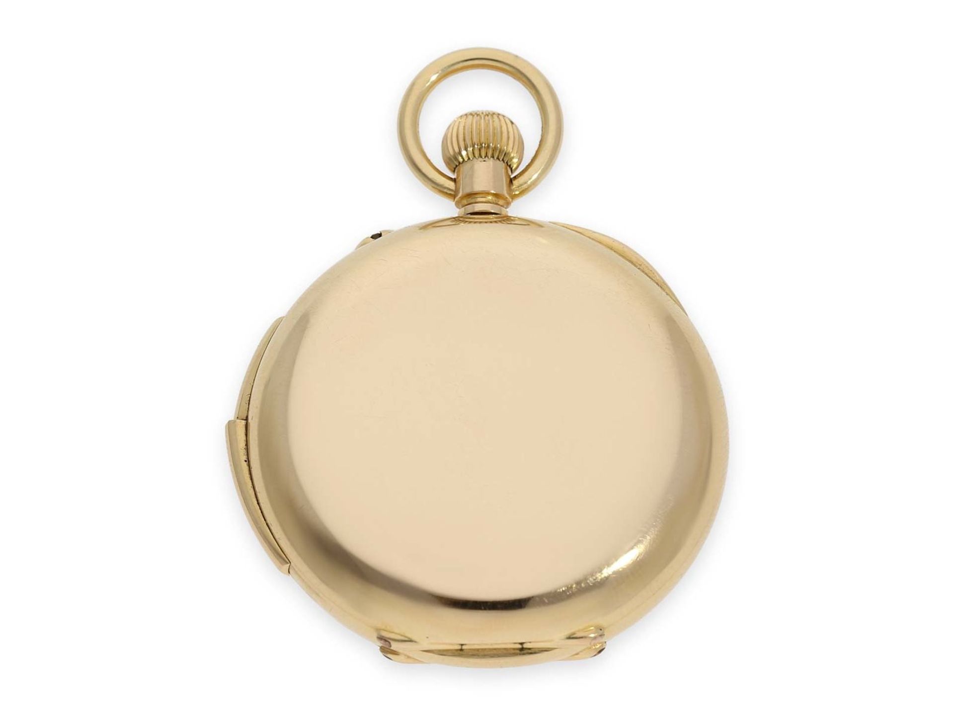 Pocket watch: exquisite gold/ enamel lady's half hunting case repeater with precision lever - Image 6 of 6