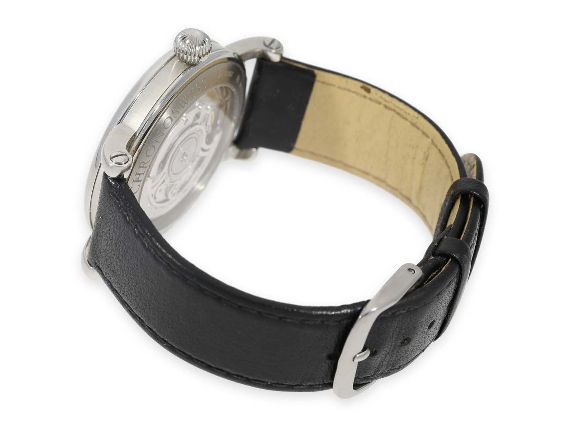 Wristwatch: large, elegant stainless steel man's watch, Chronoswiss "Sirius" Ref. CH-2893, with - Bild 2 aus 4