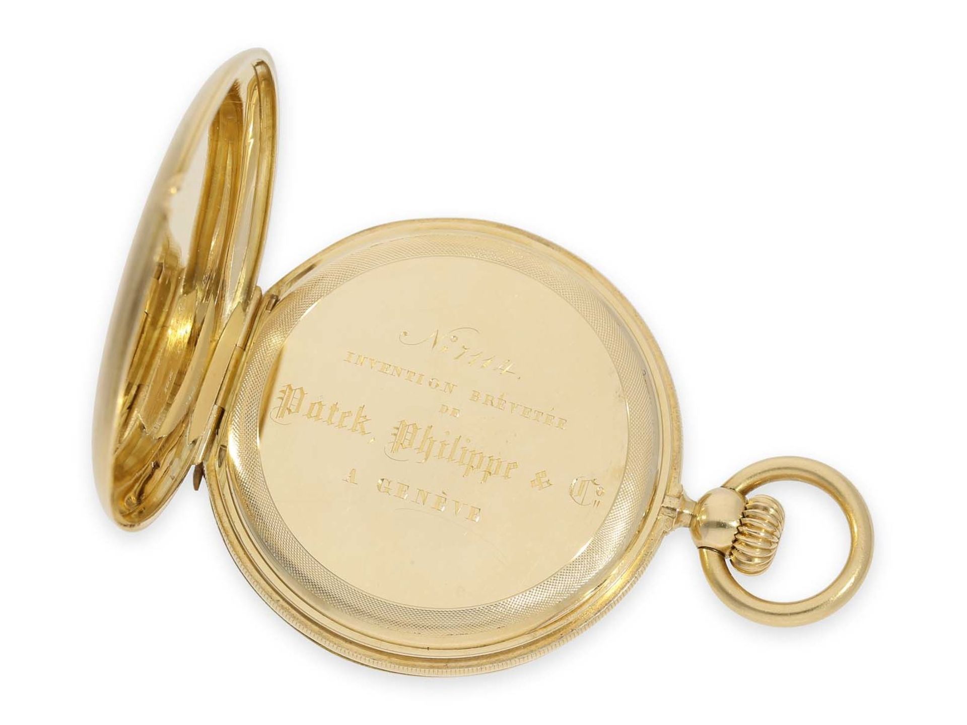 Pocket watch: historically interesting Patek Philippe pocket watch No. 7114, one of the earliest - Bild 7 aus 9