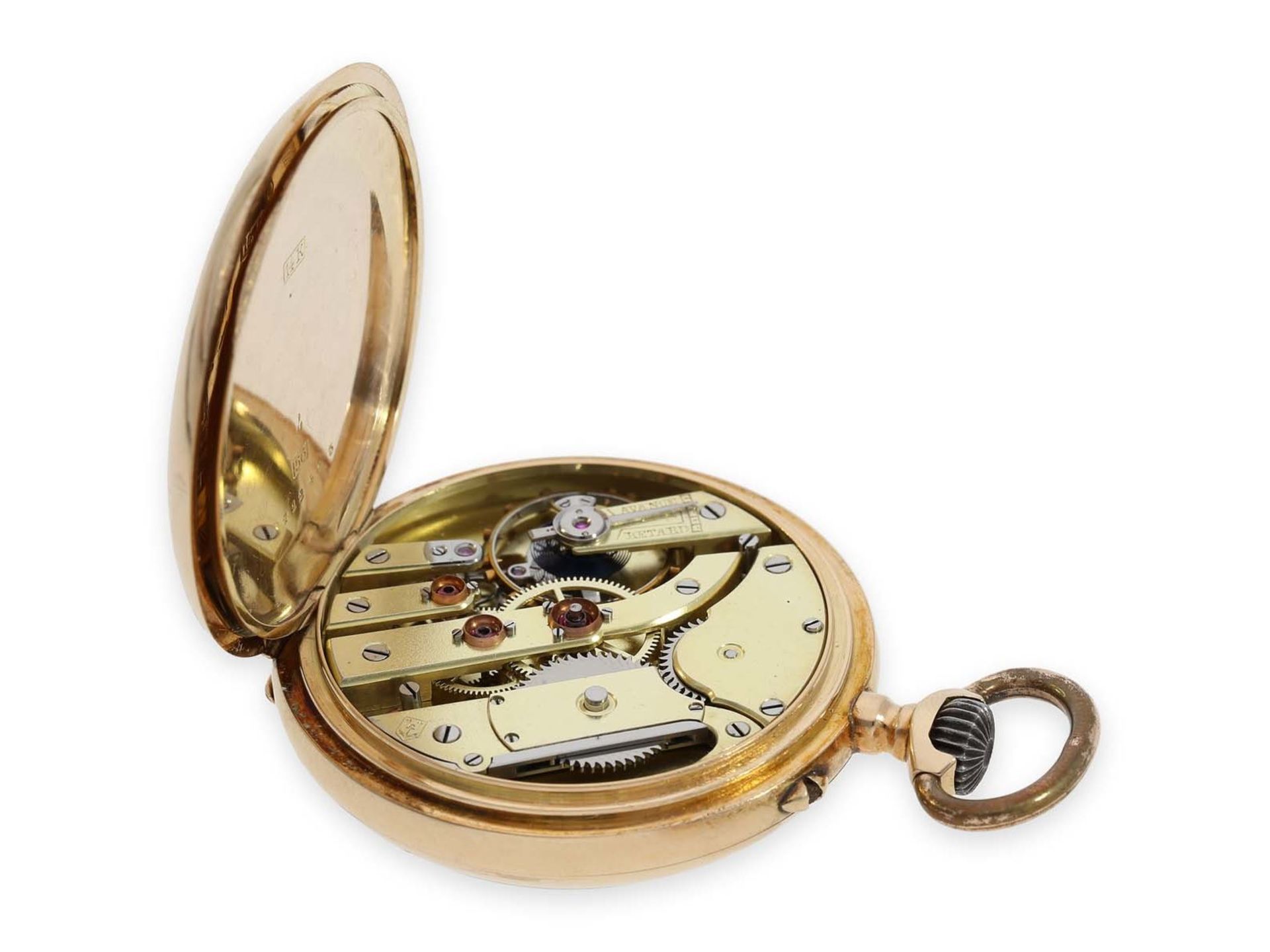 Pocket watch: early pink gold precision pocket watch, signed J. Calame Robert, Ankerchronometer - Bild 3 aus 6