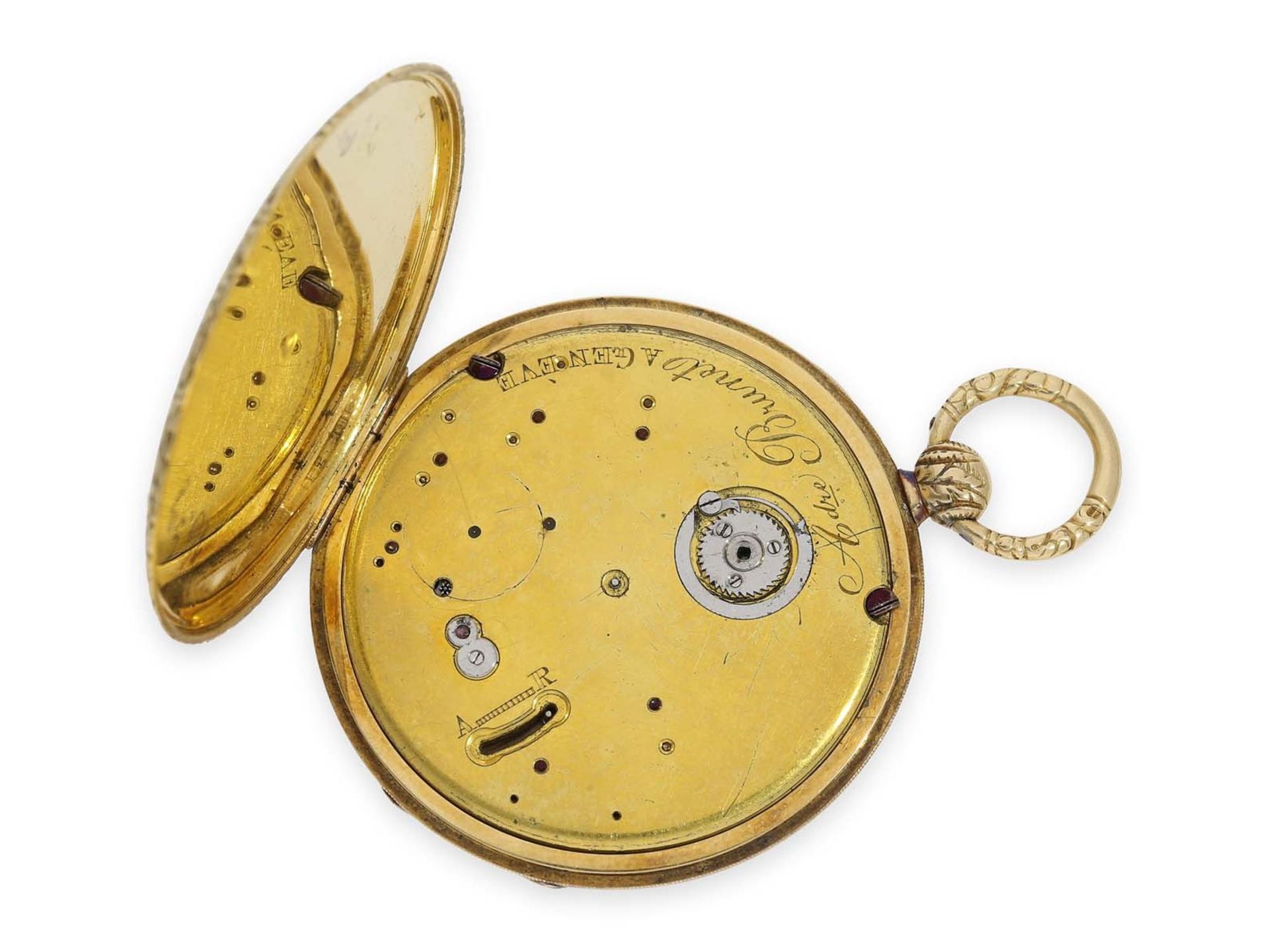 Pocket watch: extremely thin Lepine with rare Bagnolet calibre and extremely elaborate case and dial - Bild 2 aus 5