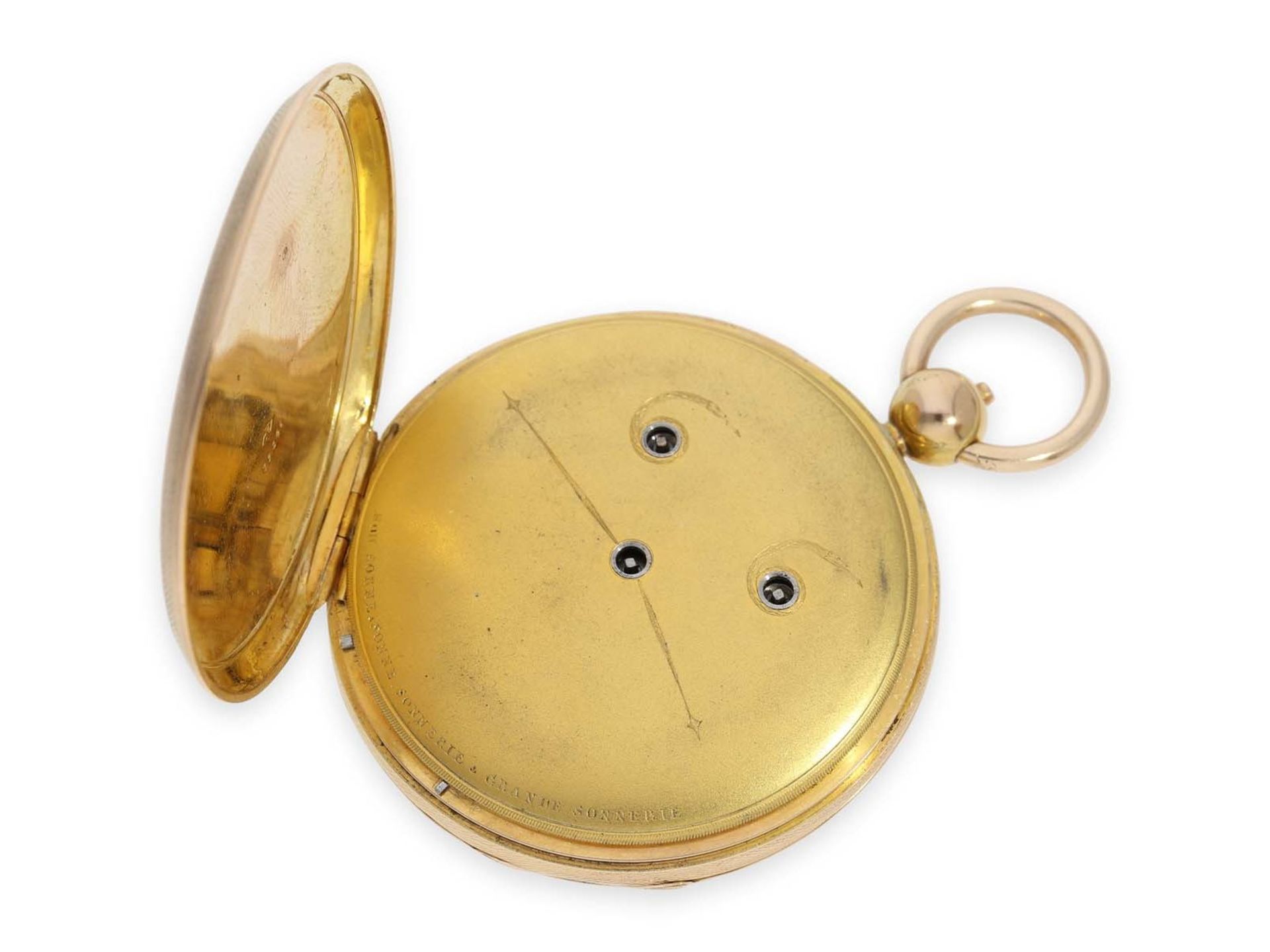 Pocket watch: highly complicated Lepine with Grande Sonnerie, Petite Sonnerie and Repeater, - Bild 4 aus 5