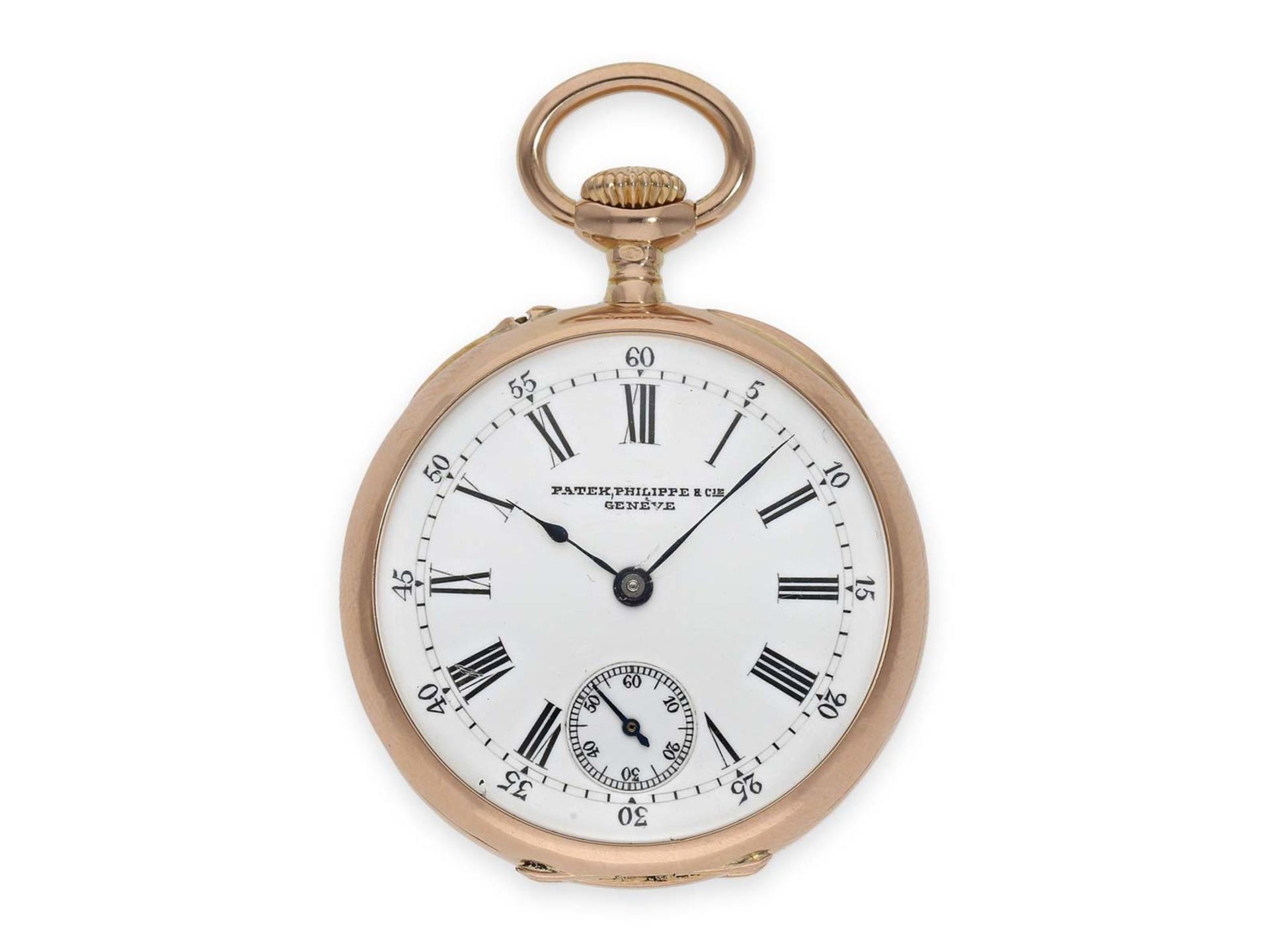 Pocket watch: pink gold Patek Philippe lady's watch with very rare calibre, Geneva around 1895Ca.