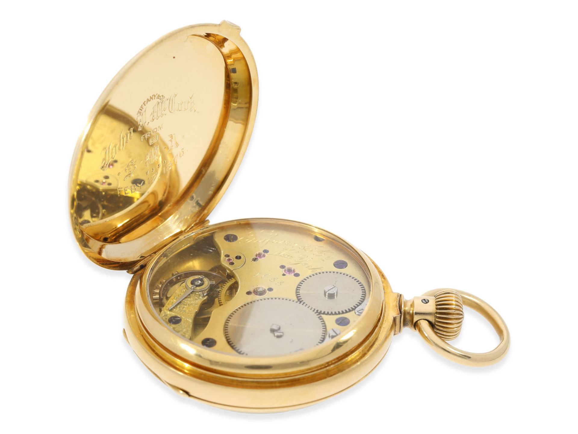 Pocket watch: very early and rare A. Lange & Söhne man's pocket watch of best quality 1A, - Bild 3 aus 4