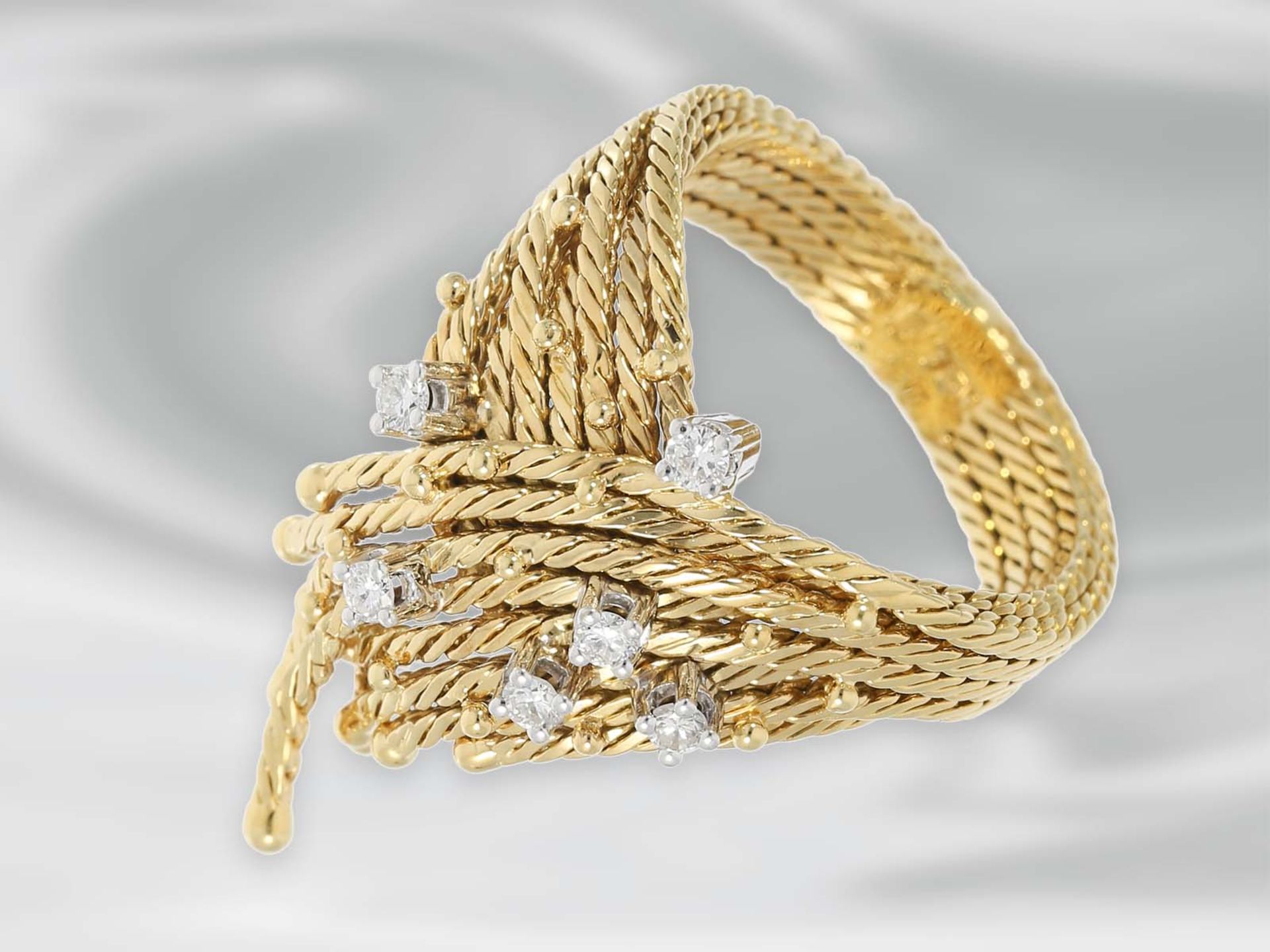 Kette/Collier/Armband/Ring/Ohrschmuck: außergewöhnliches vintage Schmuckset mit Brillanten - Bild 3 aus 4