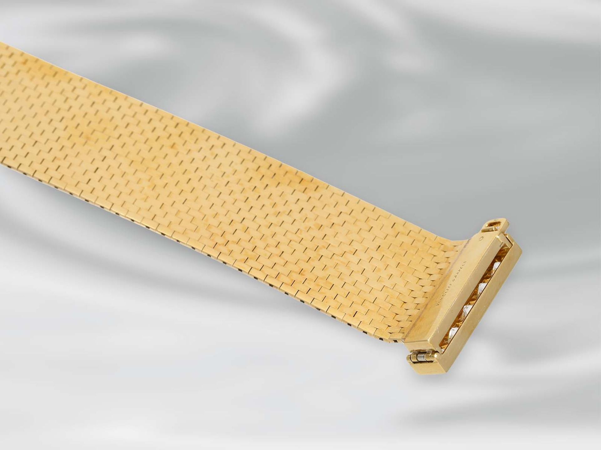 Armband: Van Cleef & Arpels, luxuriöses vintage Goldarmband "Ludo" mit Diamanten, ca. 2ct, ca. - Bild 3 aus 6