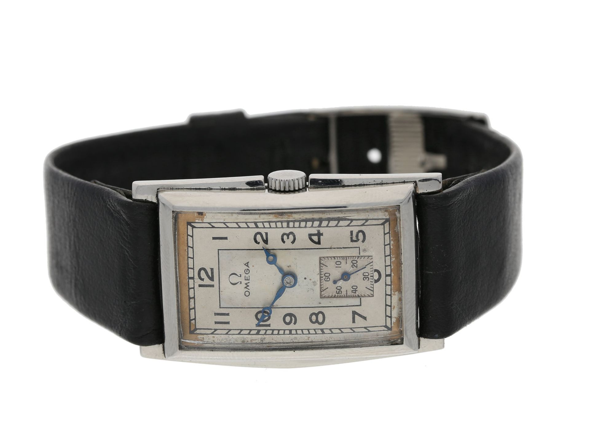 Armbanduhr: seltene vintage Omega Armbanduhr, Edelstahl, 30er JahreCa. 32,5 × 24mm, seltenes